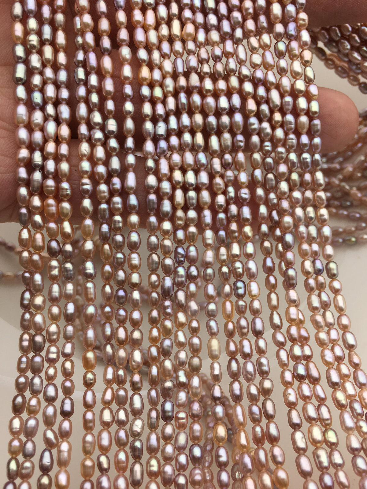 AAA 2.8-3mm*3.5-5mm pink purple oval rice pearls,oval loose pearl beads,diy pearl,genuine pearl,Cultured pearl,diy pearl beads,LR2-3A-22