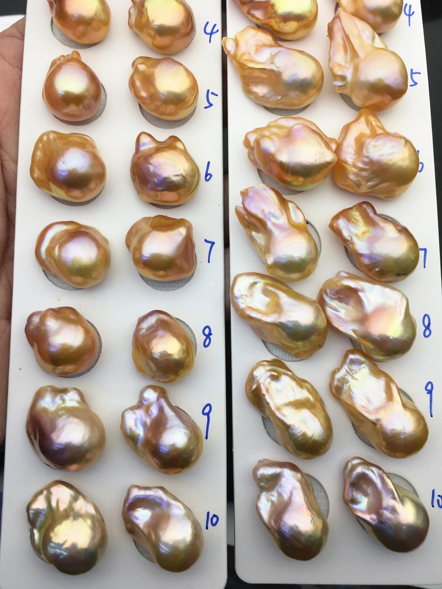 1 pair AAA 13-15mm Natural pink peach Rainbow Flame ball Pearl Pairs - large Baroque freshwater pearl pairs,Fire Ball Pearl,FL15-3A-8-29