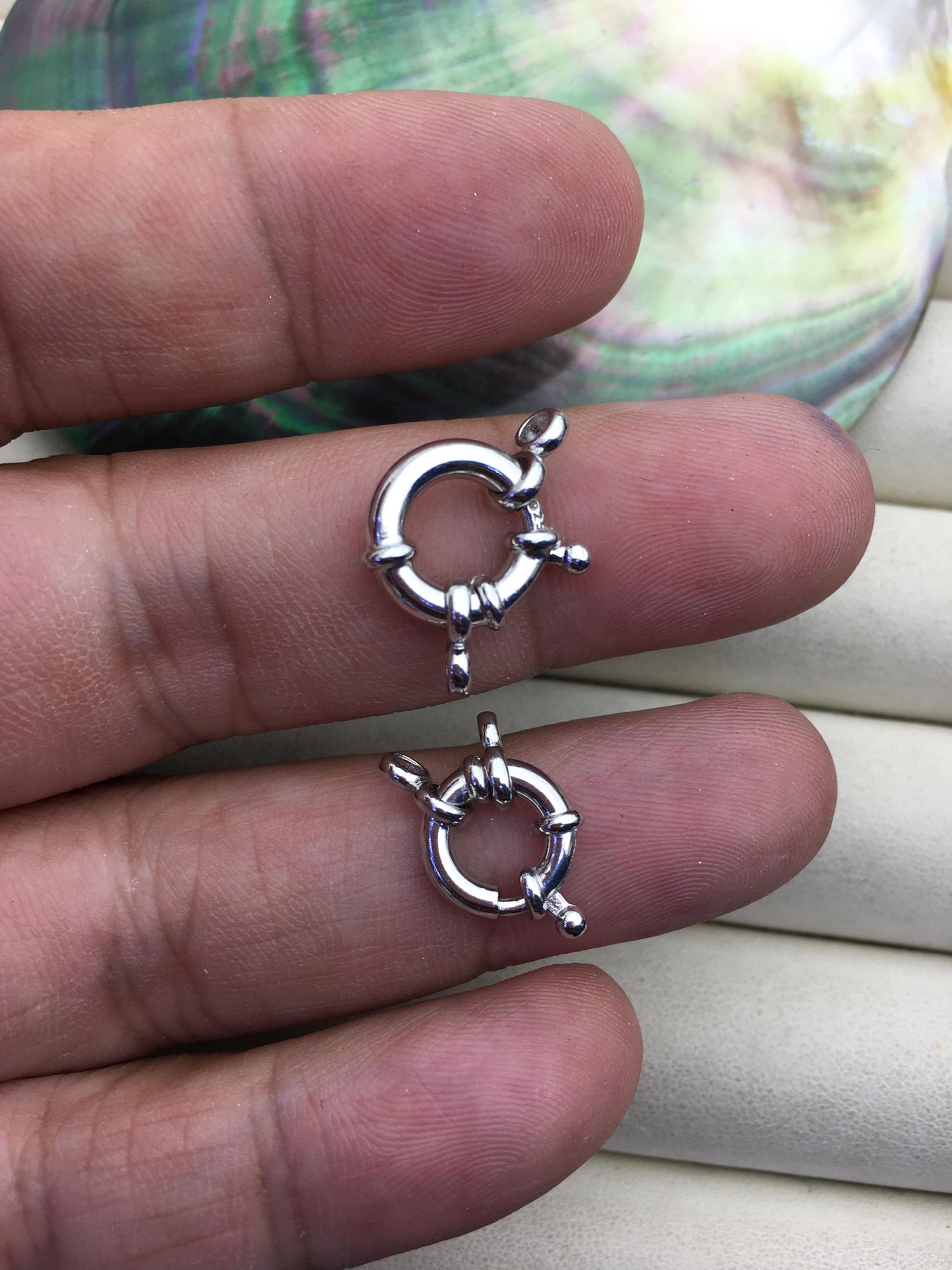 10mm 12mm 925 sterling steering wheel clasp, necklace clasp, fashion jewelry findings, ASL-CL-005