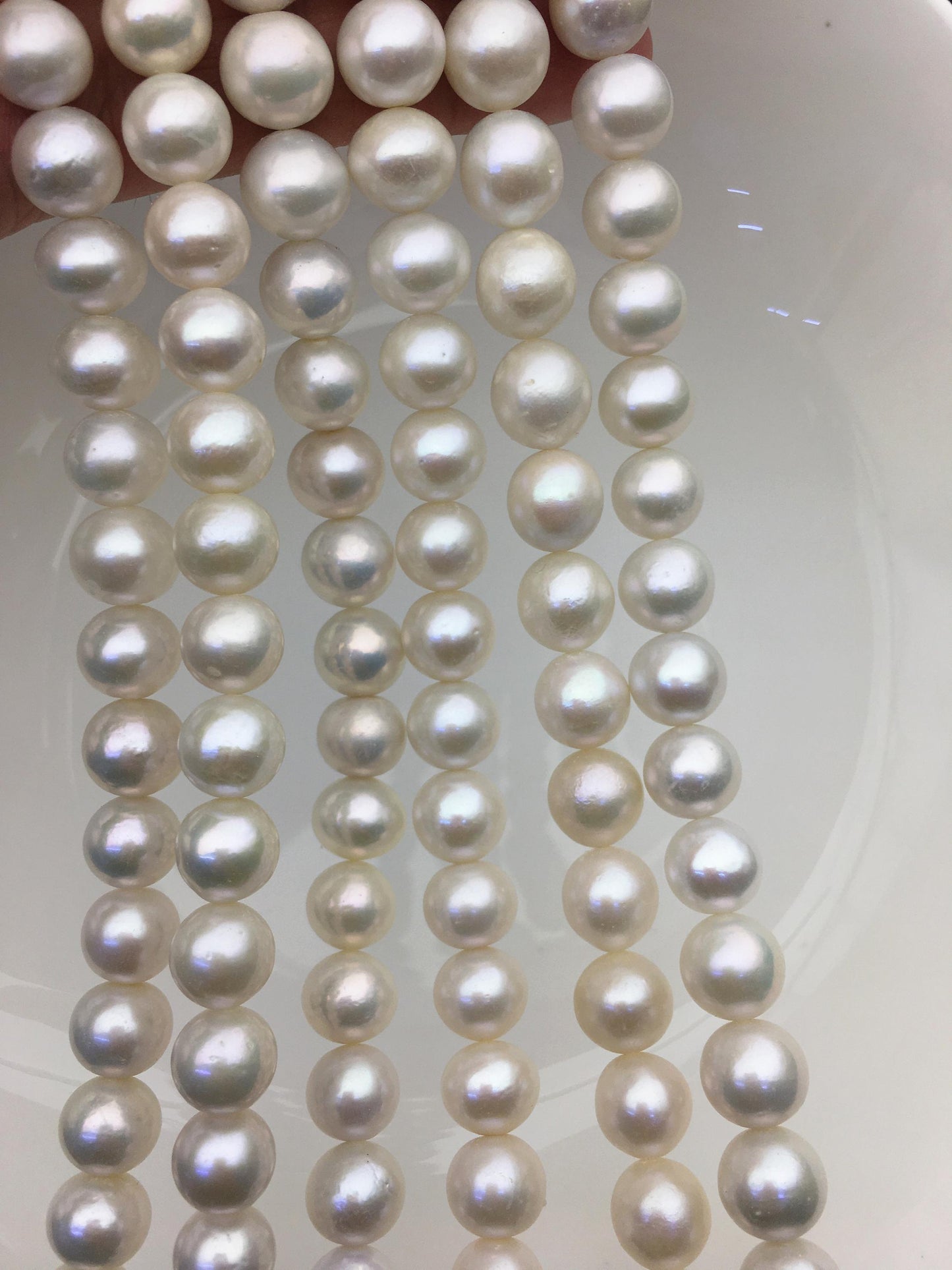 AA+ 9-11mm white round freshwater pearls,RP9-2A-4