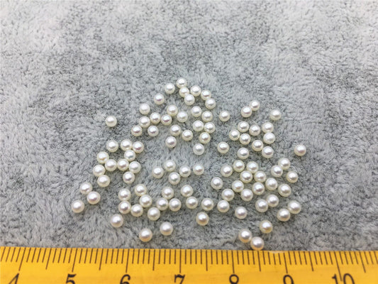 AAAA 2.5-2.7mm white round seed freshwater pearls,no hole,tiny pearl supply,good quality,through hole,RP2-4A-3