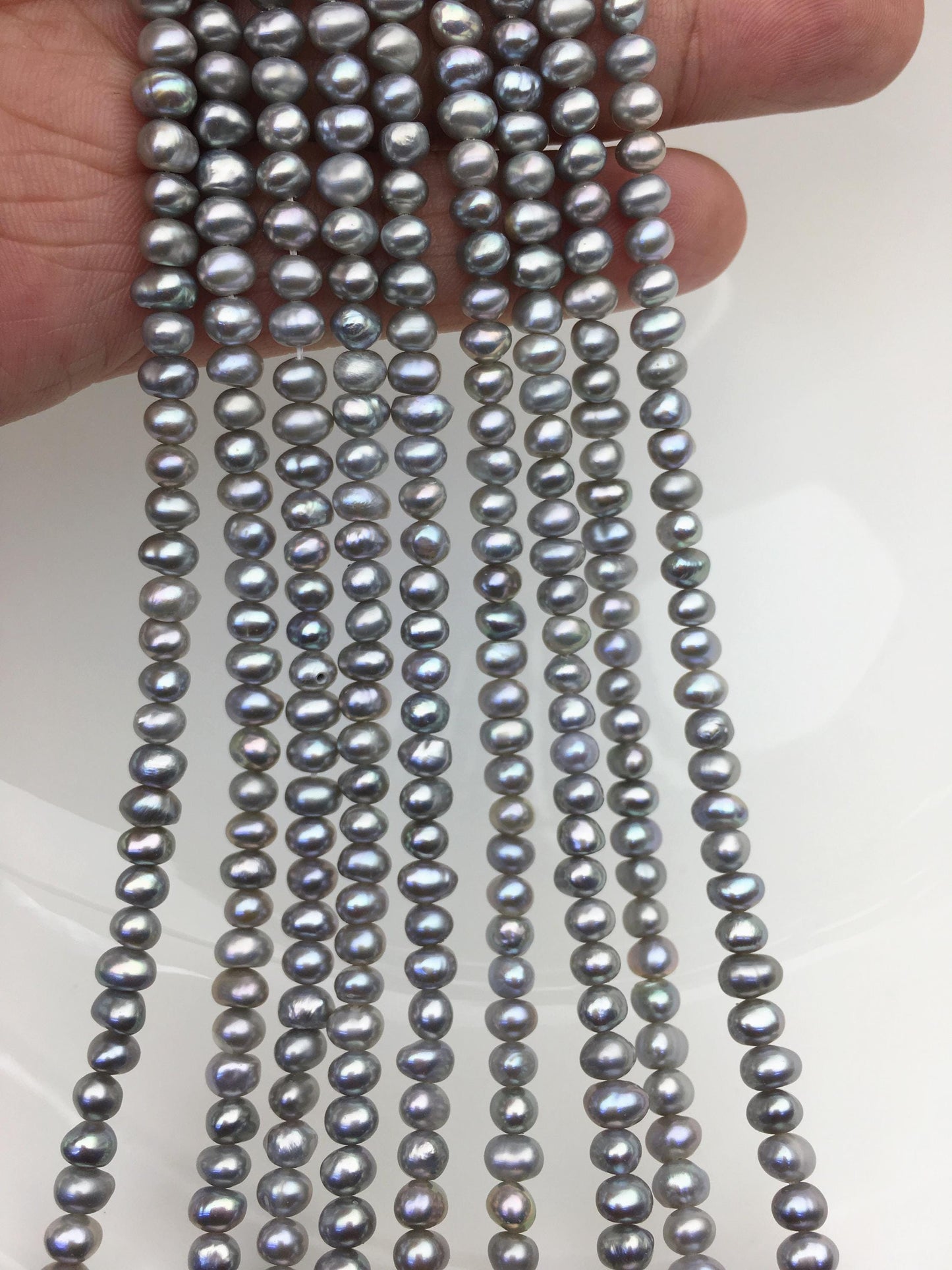 AA+ 4.5-5mm gray potato pearls,seed freshwater pearl,small size pearl,for pearl necklace,for earrings,CR4-T4