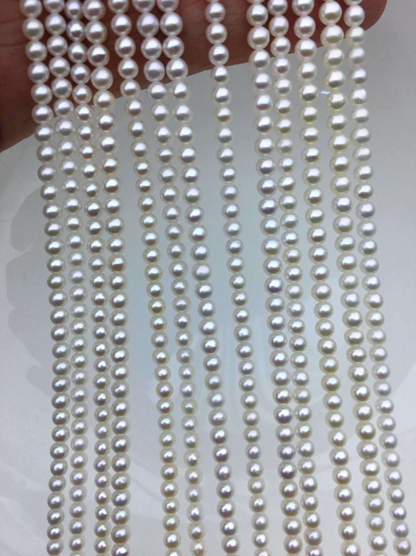 AAA 3.5-4mm white round freshwater pearls, seed pearl,white pearl,full strand,round pearl strands,pearl wholesale,RP3-3AY-GJ-2