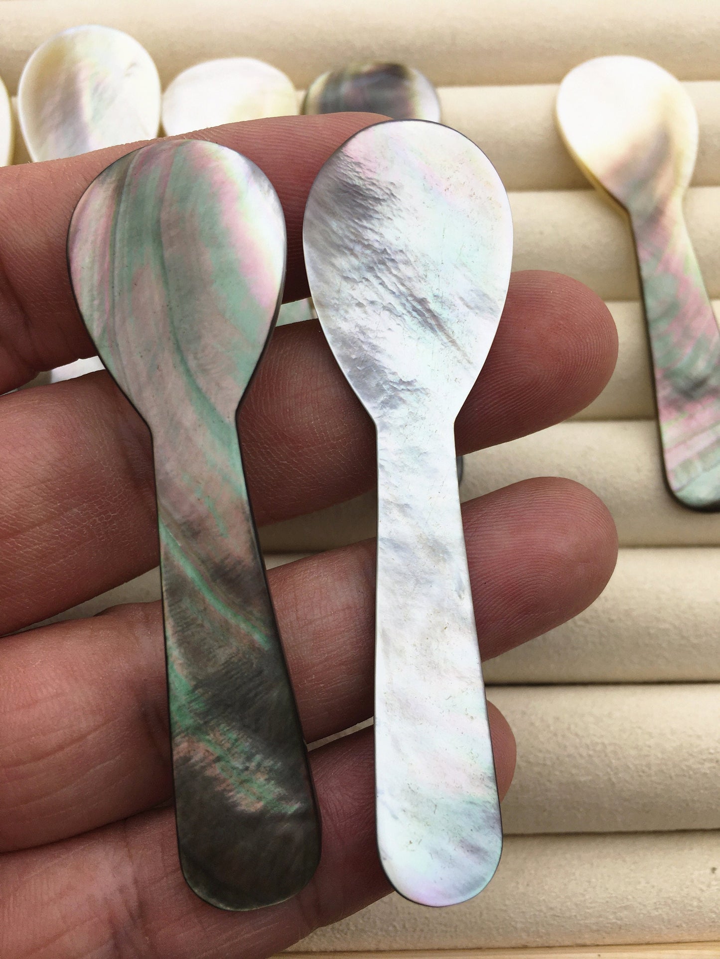 5pcs AAA 0.8x3inches Tahitian Oyster shell Spoon,Mother of pearl spoon, ASH-001-1