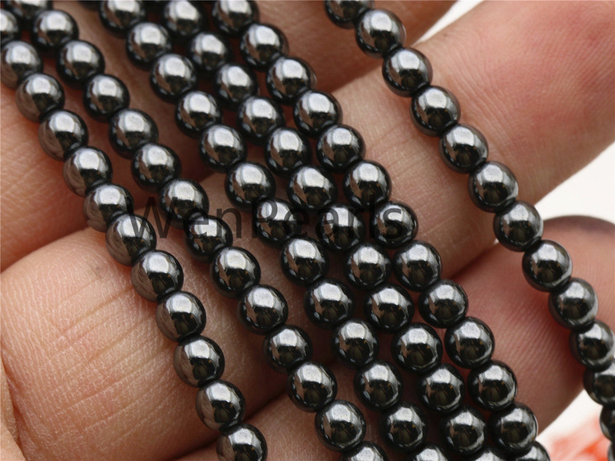 Hematite,4mm Smooth Round,AAA, 105pcs,15.5 inches,G50-R4-005