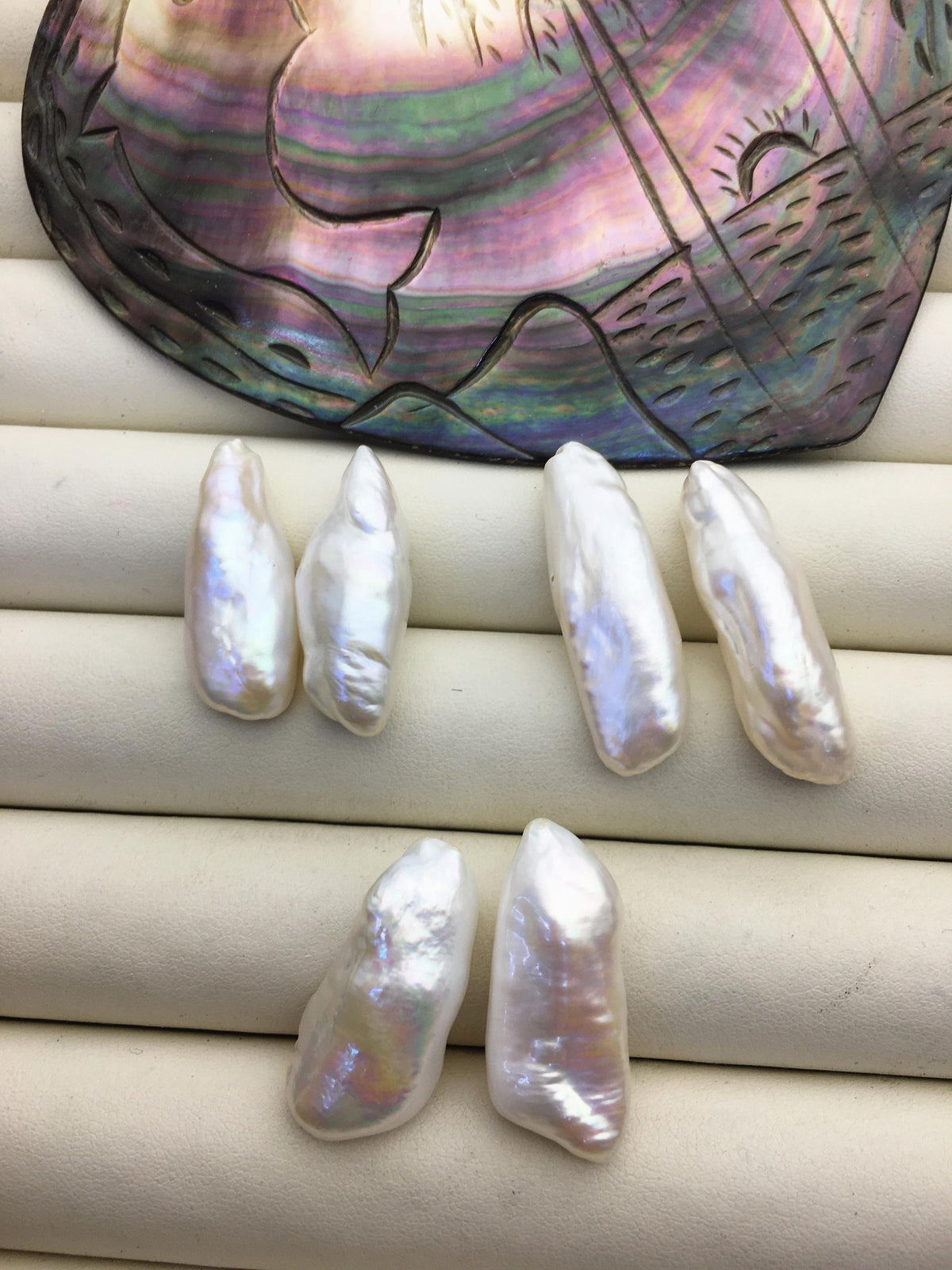 2 pairs AA+ 10-13mm Big Thick White Biwa keshi pearls Pairs,for make dangle earrings,baroque pearl,loose pearl beads,ZS-127-36-6