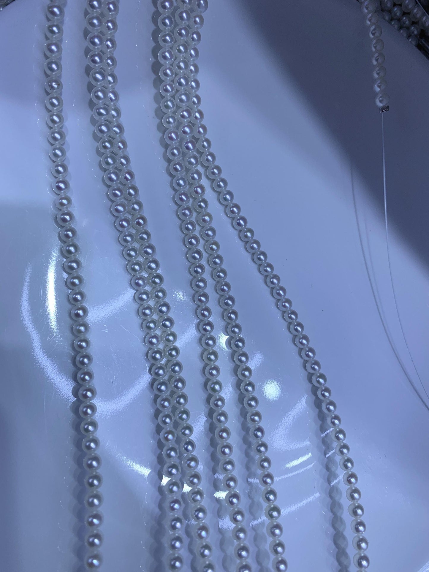 AAA 4-4.5mm white round freshwater pearls,seed pearl,white round pearl,round pearl strands,pearl wholesale,RP4-3AY-GJ-1