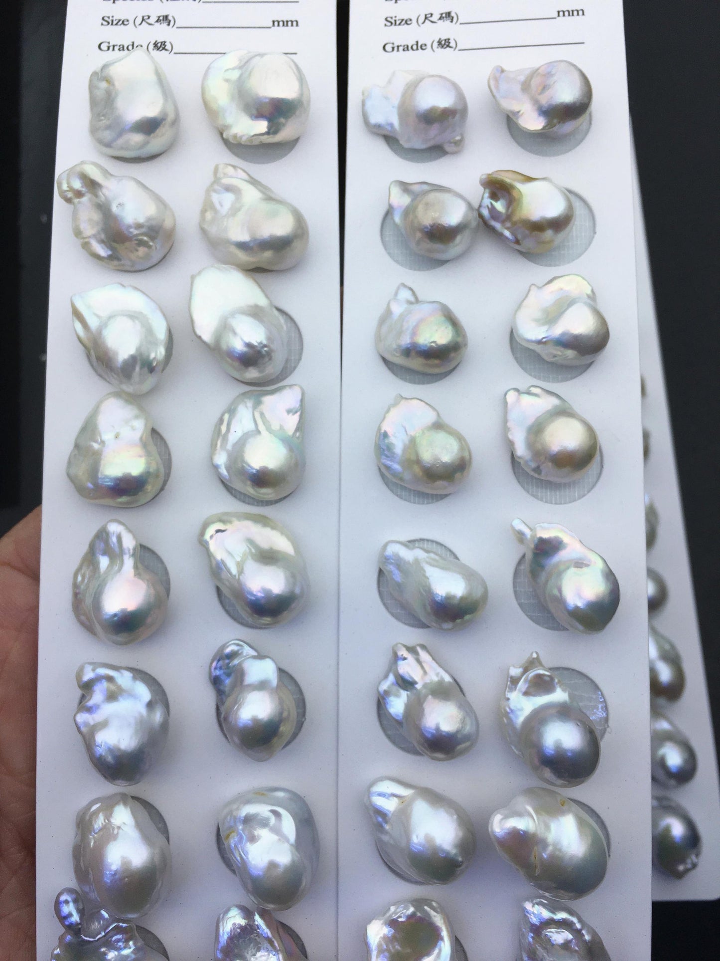 10 pairs AA+ 12-15mm White Flame ball Pearl Pairs-no hole-large Baroque freshwater pearl pairs,FL15-3A-8-3