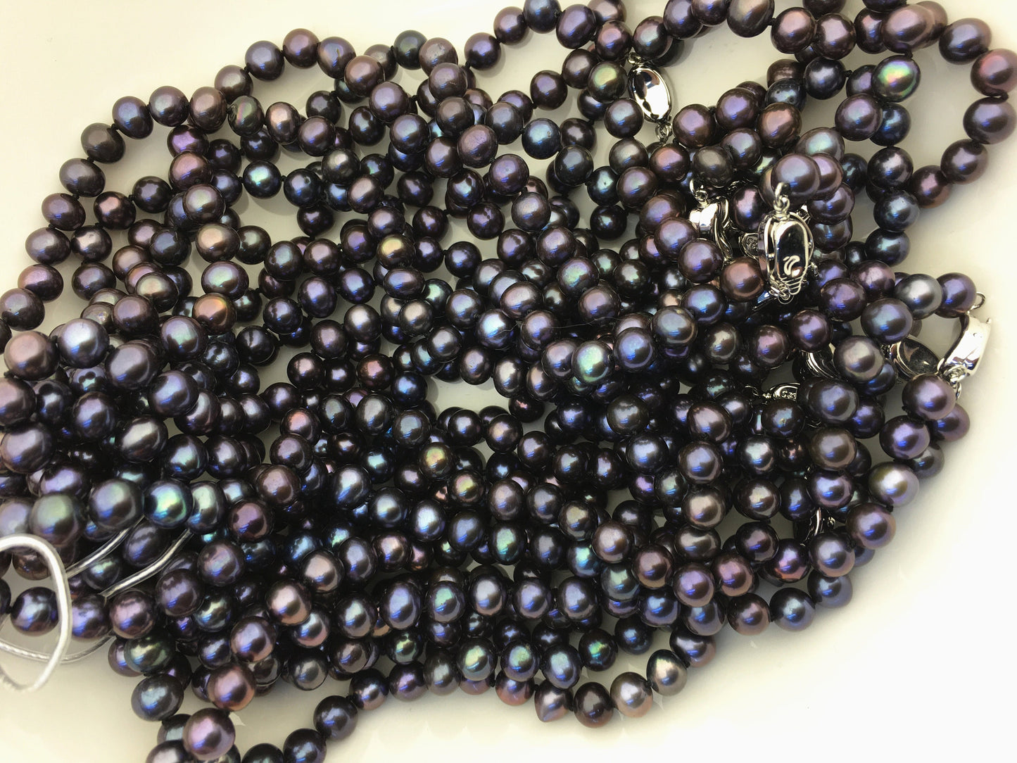 18'' AAA 7-7.5mm Brown Black Potato Freshwater pearl Necklace,NPN1-T24
