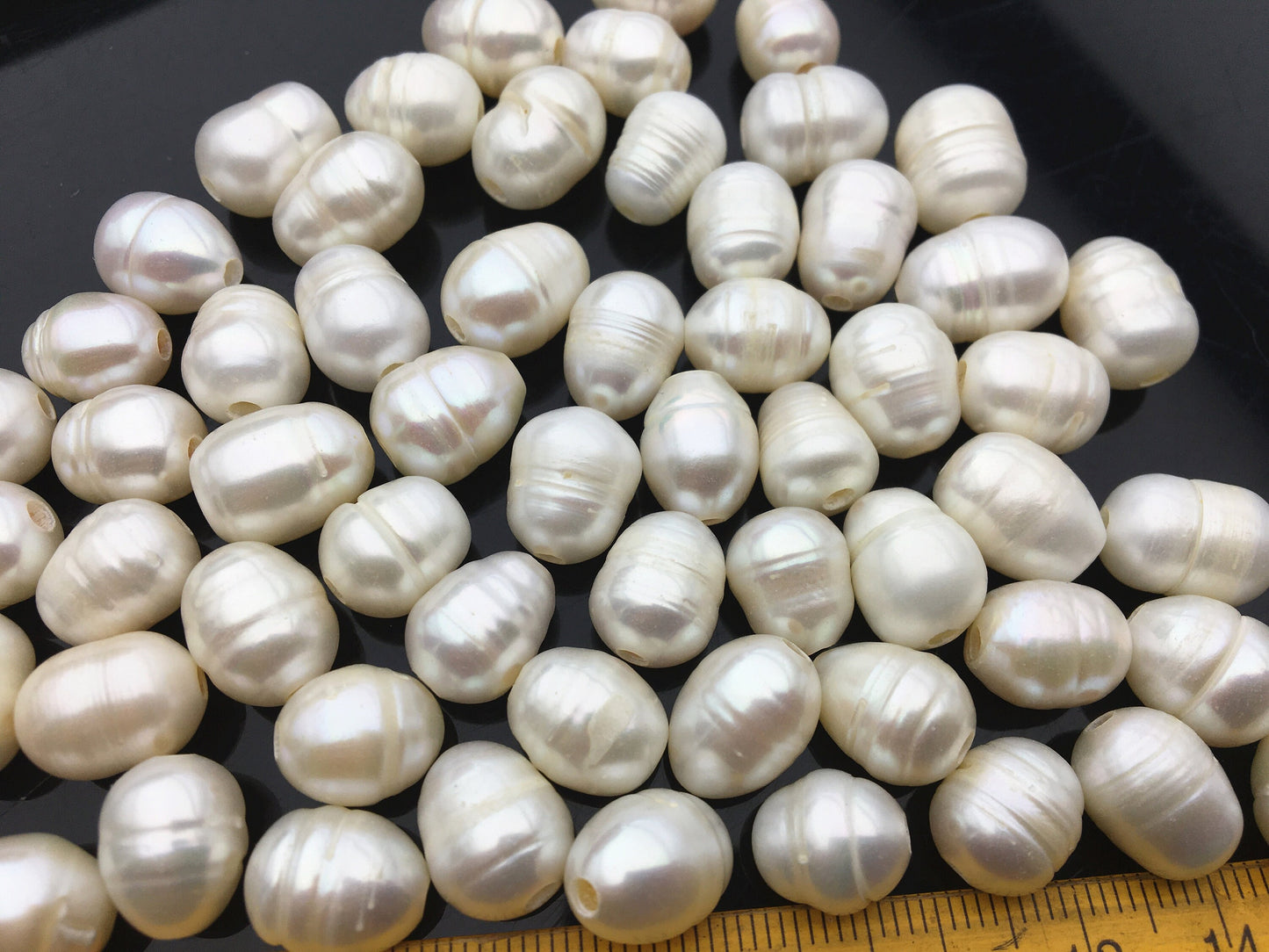20pcs AA 9.3-10.3x11-14mm white rice freshwater pearls,2.2mm big hole,Christmas,Valentine's Day gift,for leather ,Love,Happiness,LR10-2A-5