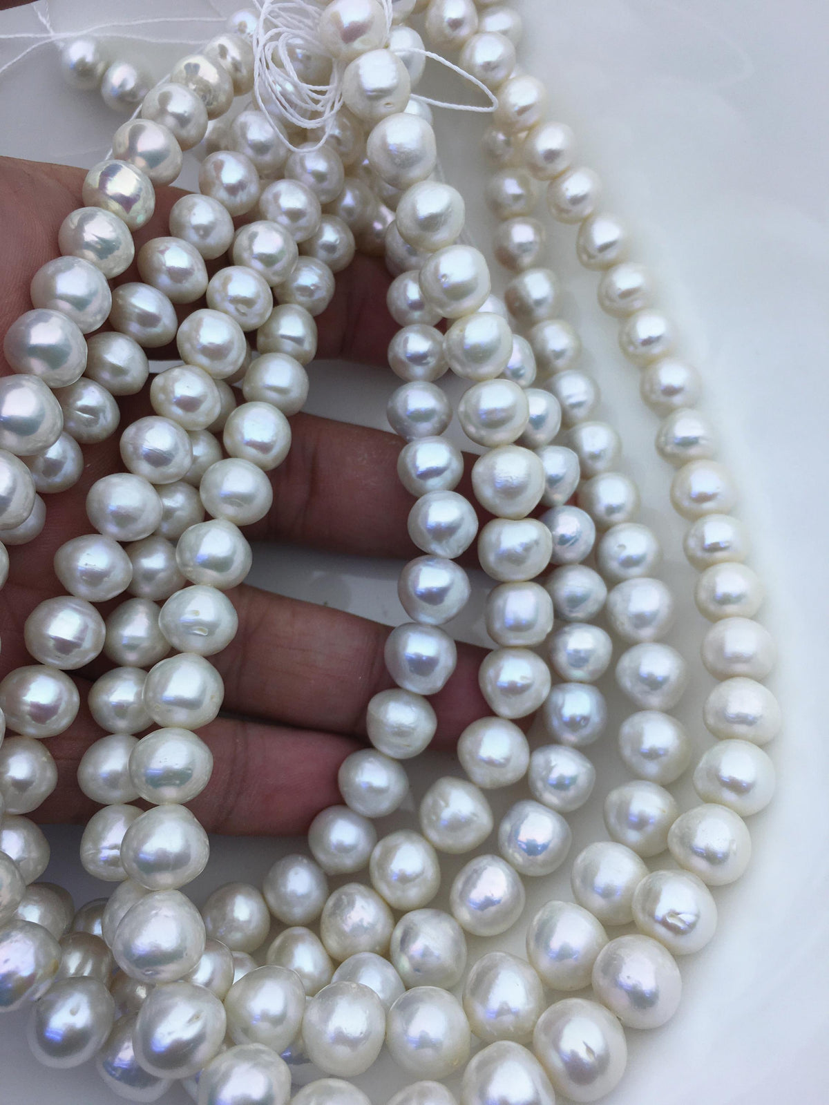 AA+ 9-11mm white button round Edison Freshwater Pearl,ED12-2A-5-53