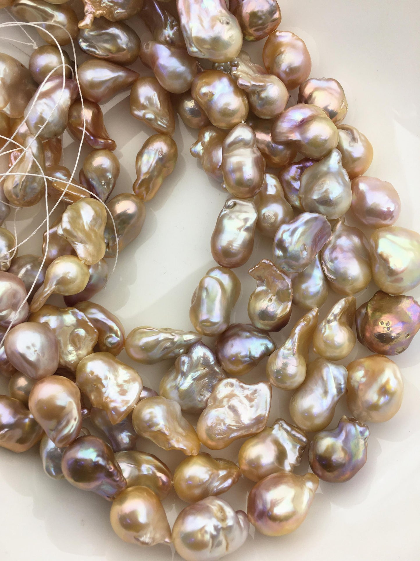 15.5'' AA+ 12-15mm natural mix color flame ball pearl,FL15-2A-5-2