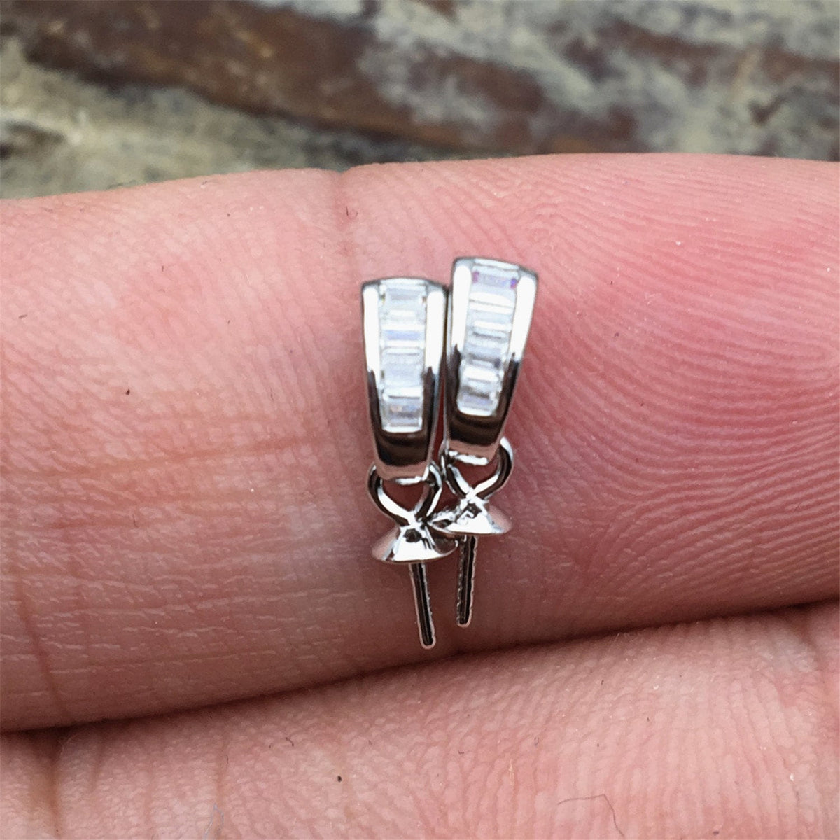 Cz zircon S925 sterling silver pendant hook, for pendant,for DIY,wholesale,ASL-P-005