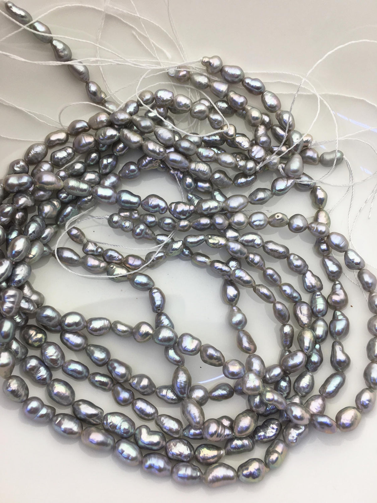 AAA 5-7mm gray baroque drop freshwater pearls,diy pearl beads,gift for her,Christmas,LR6-T9