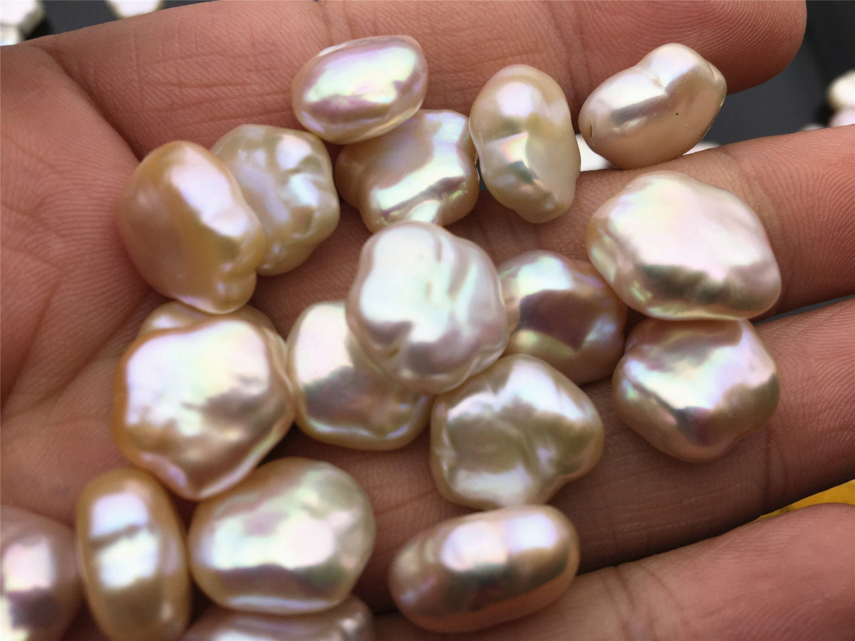 Rare!AAA 13-14mm Wite/Pink THICK Flower White Pearl,Freshwater pearl Butterfly, for your design,Cultured Pearls Maggie Designs,ZS-17-15