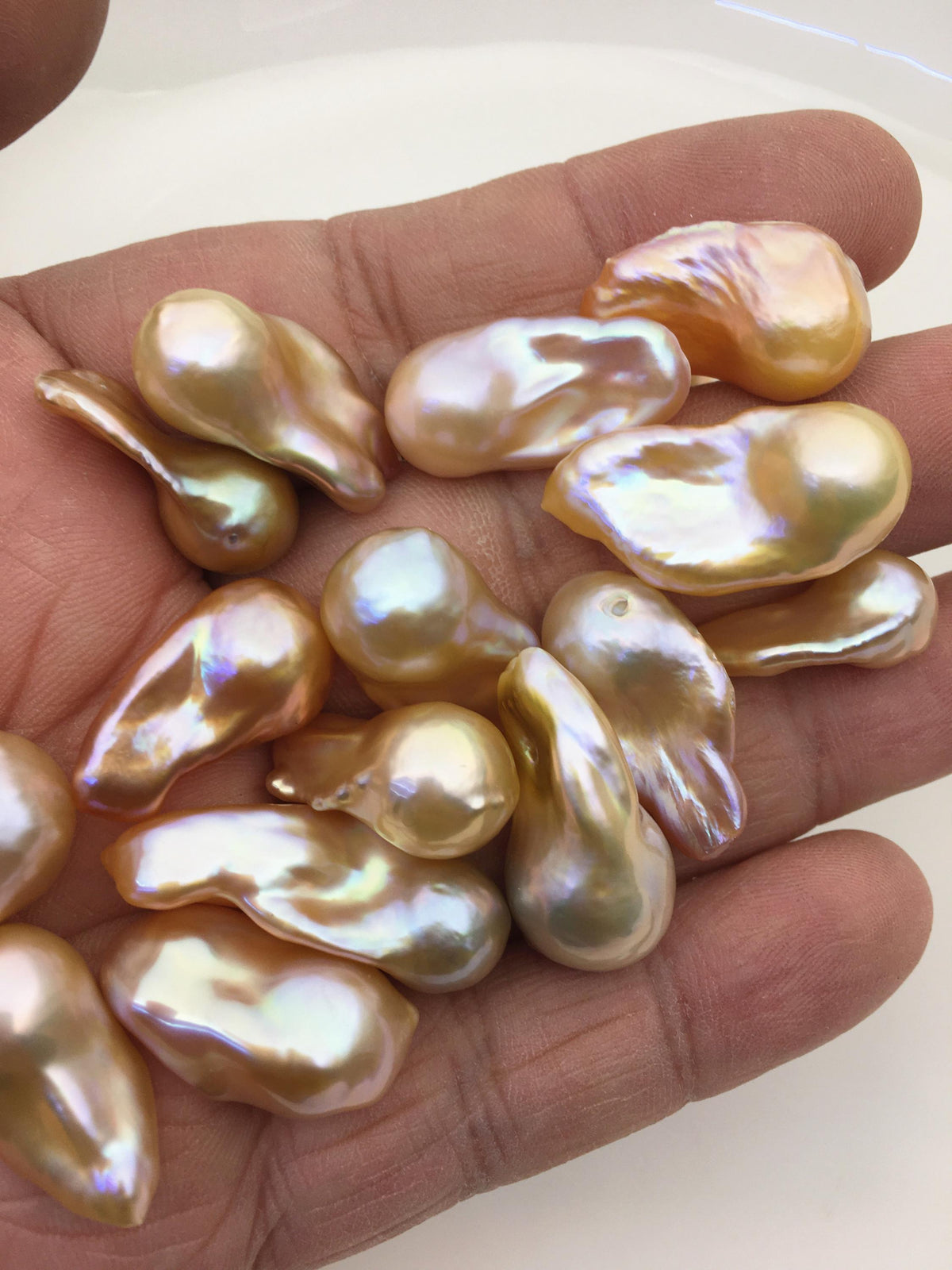 35pcs AAA 11-14mm Natural Orange Flame ball Pearl - no hole,FL15-T4-3