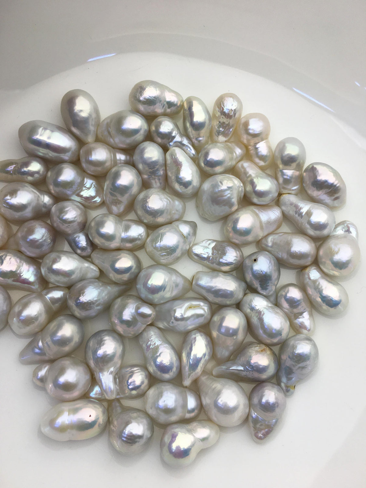 60pcs AAA/AA+ 9-13mm white baroque Edison Freshwater Pearl,no hole,ED12-2A-4-9