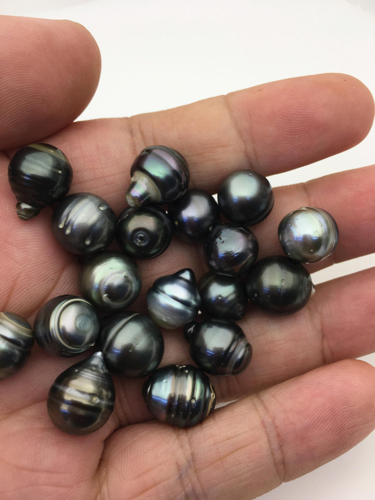 21pcs 11-13mm mix color drop Tahitian Sea Pearl,no hole, TH-temp-010