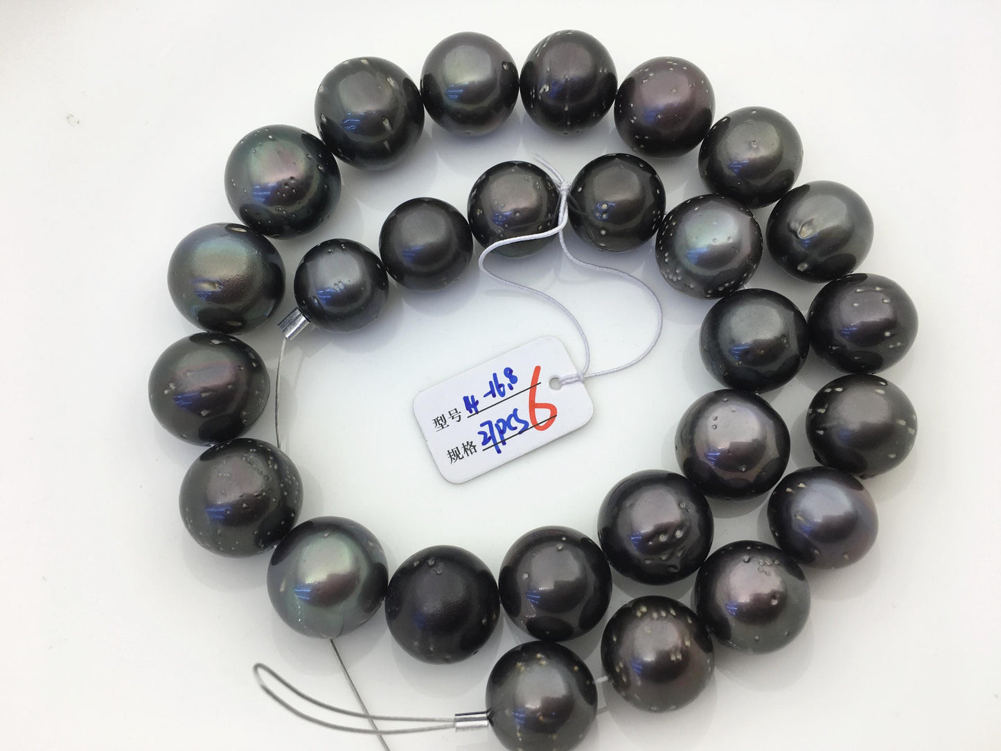 15.5'' A 13-15mm Black Round Shape tahitian pearl,TH12-2A-13-1