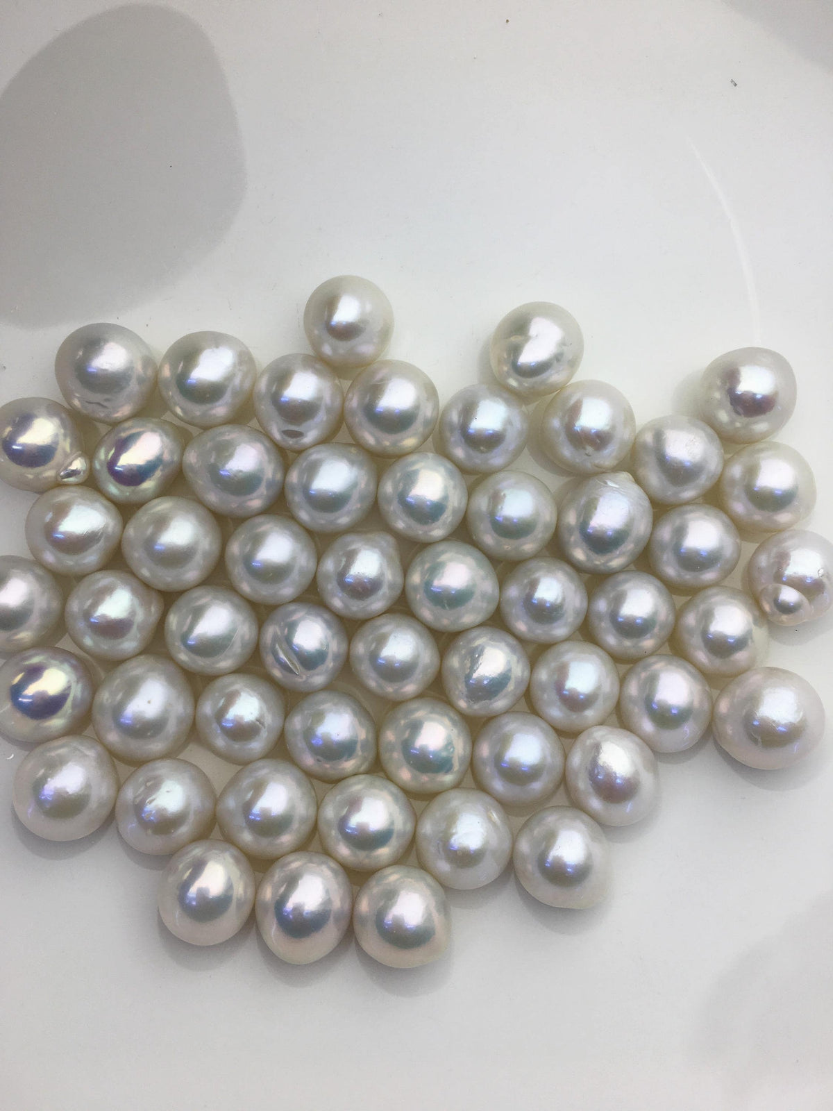 10pcs AAA 11-12mm BIG white rice freshwater pearls,no hole,LR11-3A-2