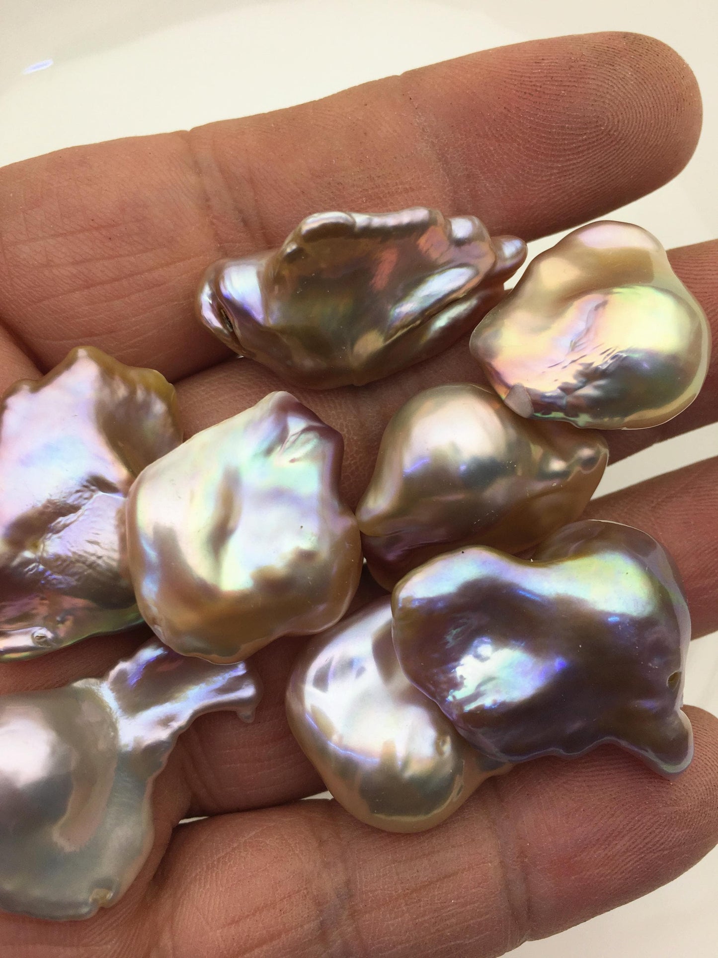 8pcs AAA/AA+ 18-22mm Natural Color Flame ball Pearl - no hole,FL15-T4-1