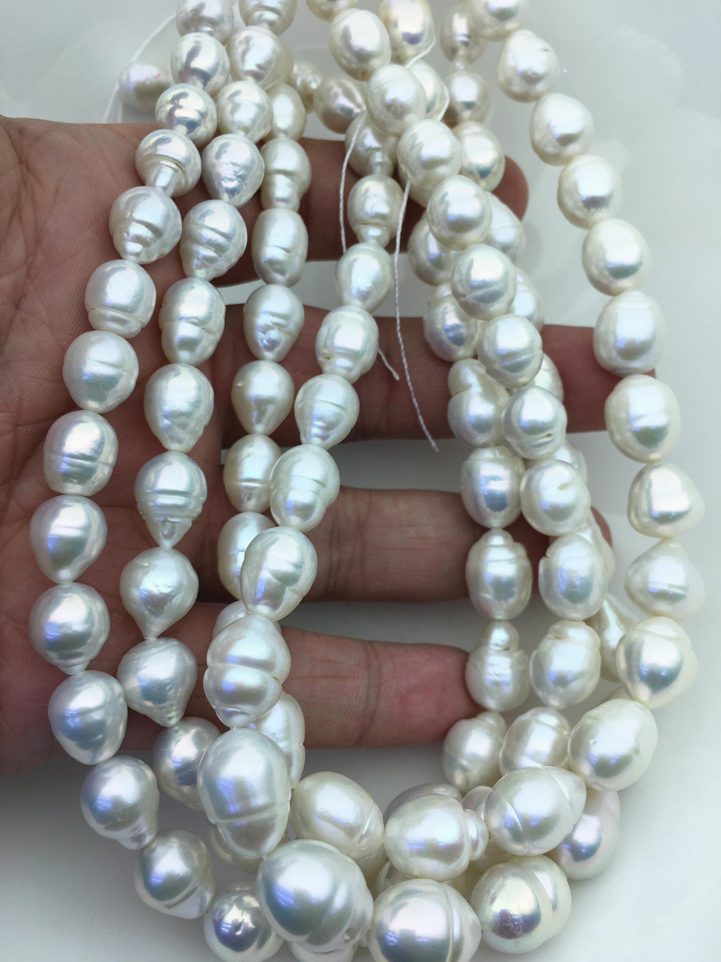 AA+ 9-11mm white circle drop Edison Freshwater Pearl,ED12-2A-5-45