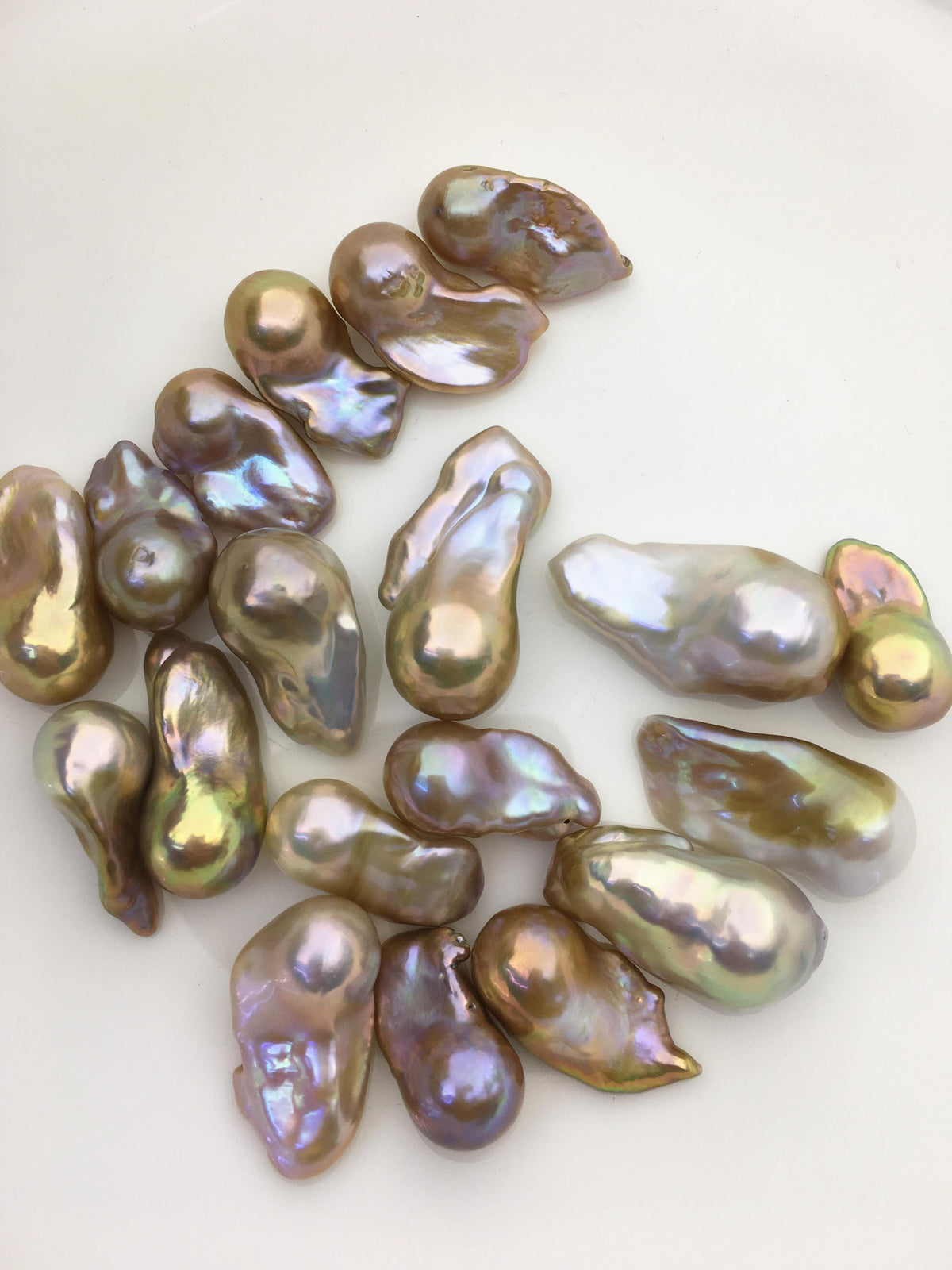 19pcs AAA/AA+ 11-16mm Natural Color Flame ball Pearl - no hole,FL15-T4-59