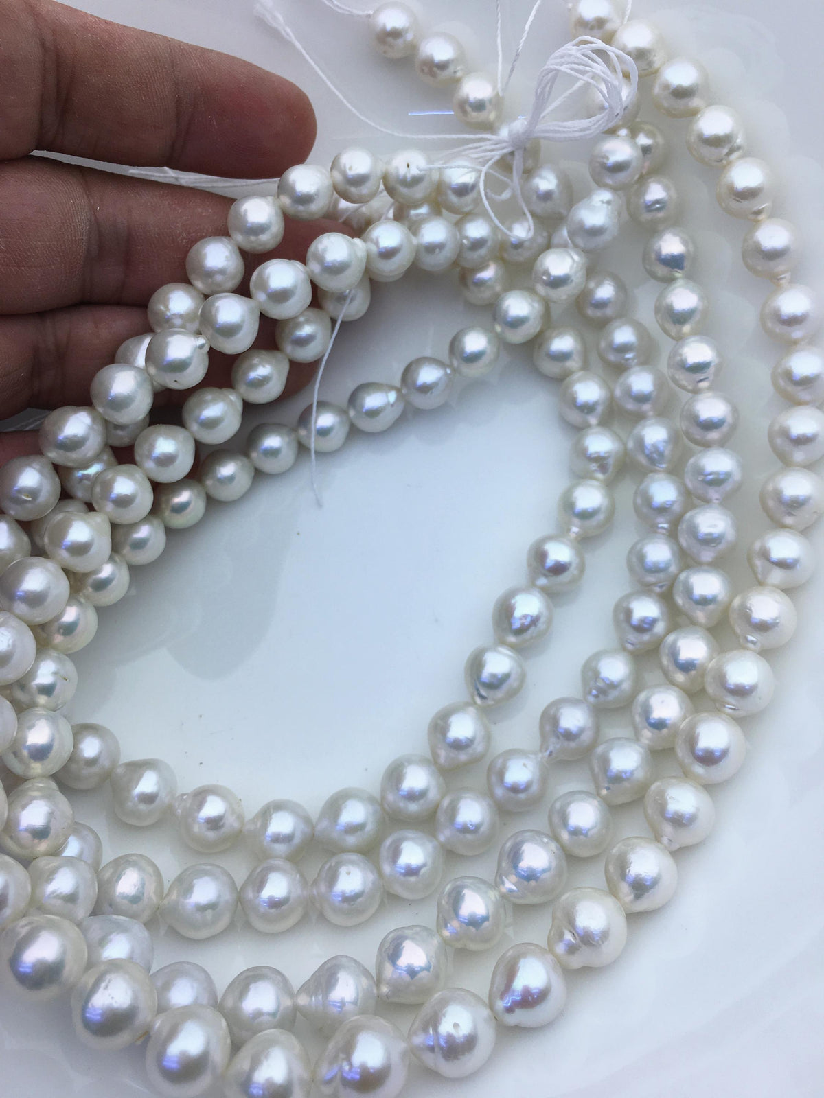 AA+ 9-11mm white short teardrop freshwater pearls,Christmas,Valentine's Day gift,for pearl necklace,Love,Happiness,LR10-T6