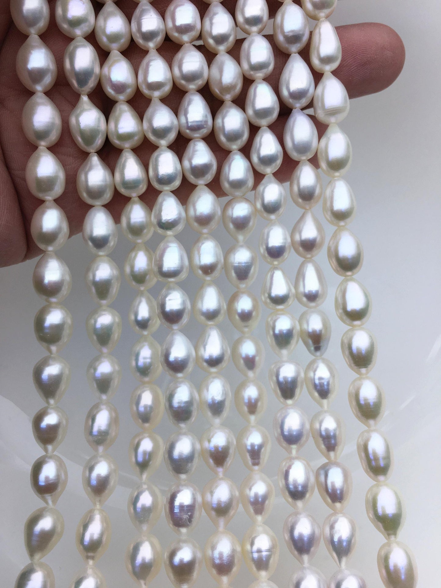 AAA- 7.2-8mm*8-11mm white Teardrop freshwater pearls,oval loose pearl beads,diy pearl,genuine freshwater pearl,LR8-T7