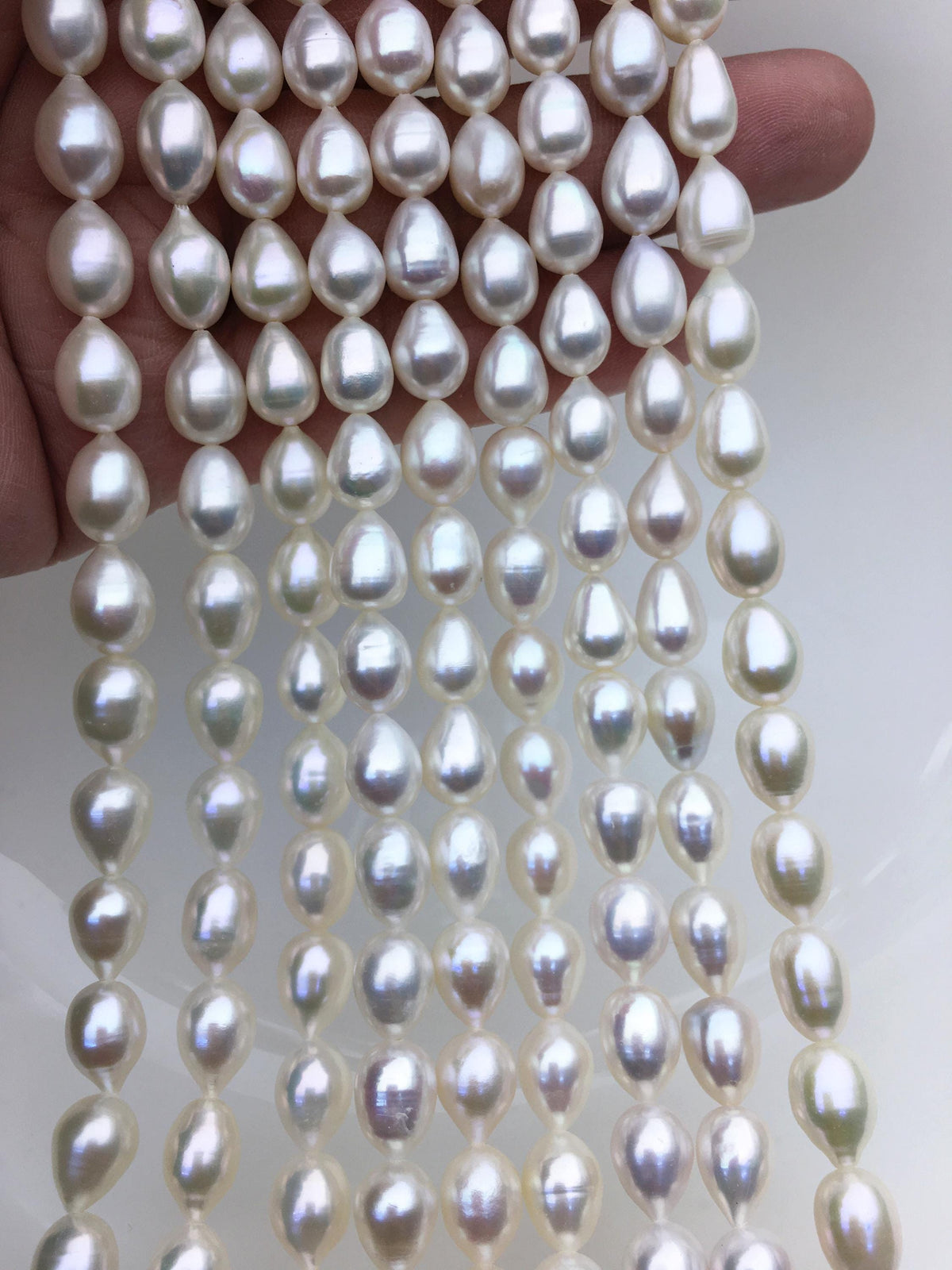 AAA- 7.3-8mm*9-11mm white Teardrop freshwater pearls,oval loose pearl beads,diy pearl,genuine freshwater pearl,LR8-T6