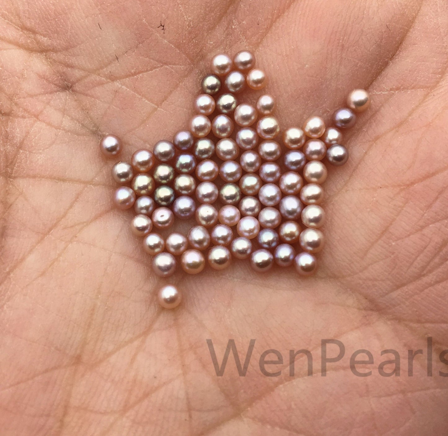 AAA 2.3-2.5mm purple round seed freshwater pearls,half hole,tiny pearl supply,good quality,no hole,through hole,RP2-3A-4