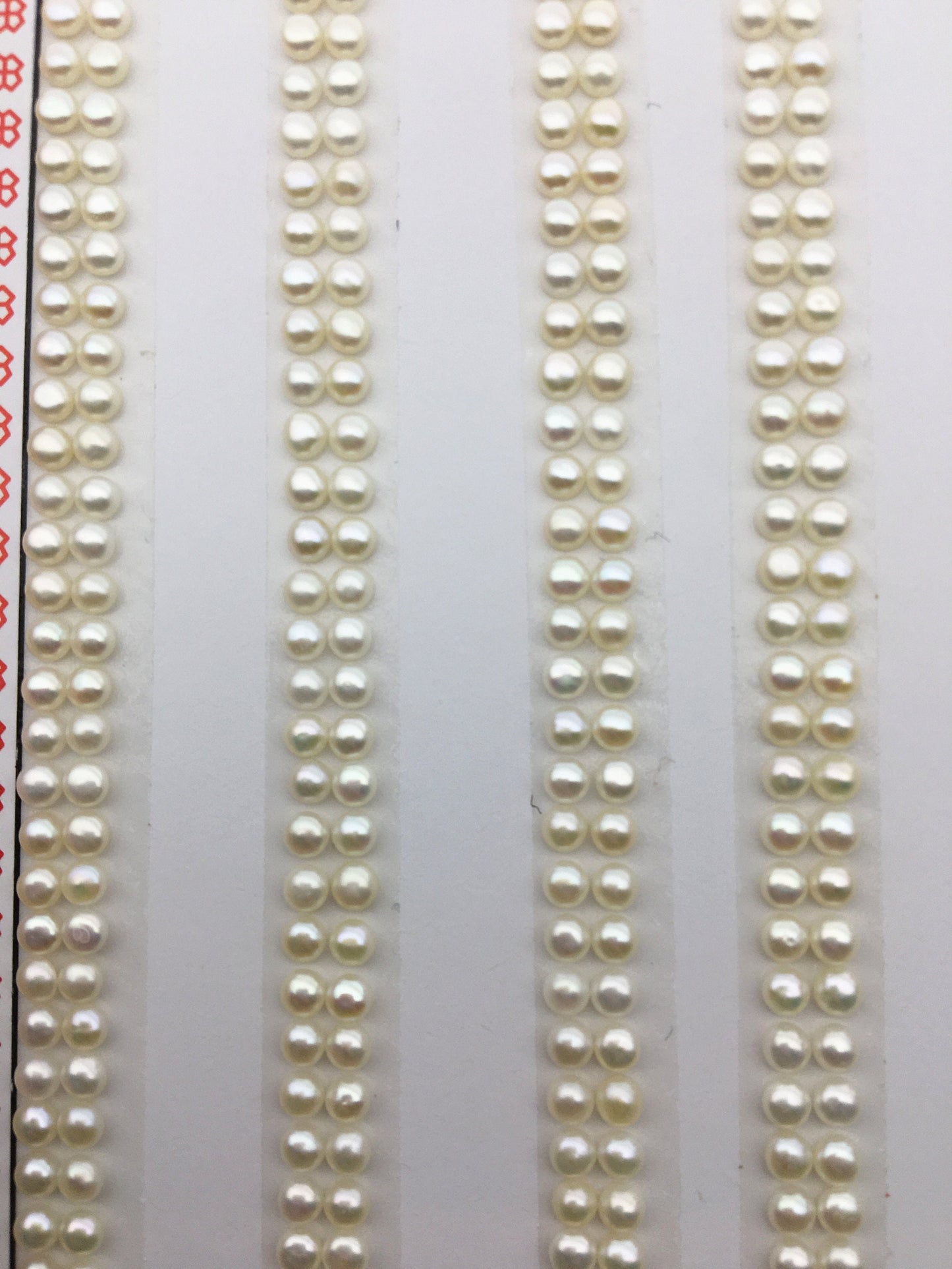 40% OFF 10 pairs AAA+ 2.5-3mm Seed Button freshwater Pearls,0.7mm half hole,white color pearl for ring,BTN2-T1