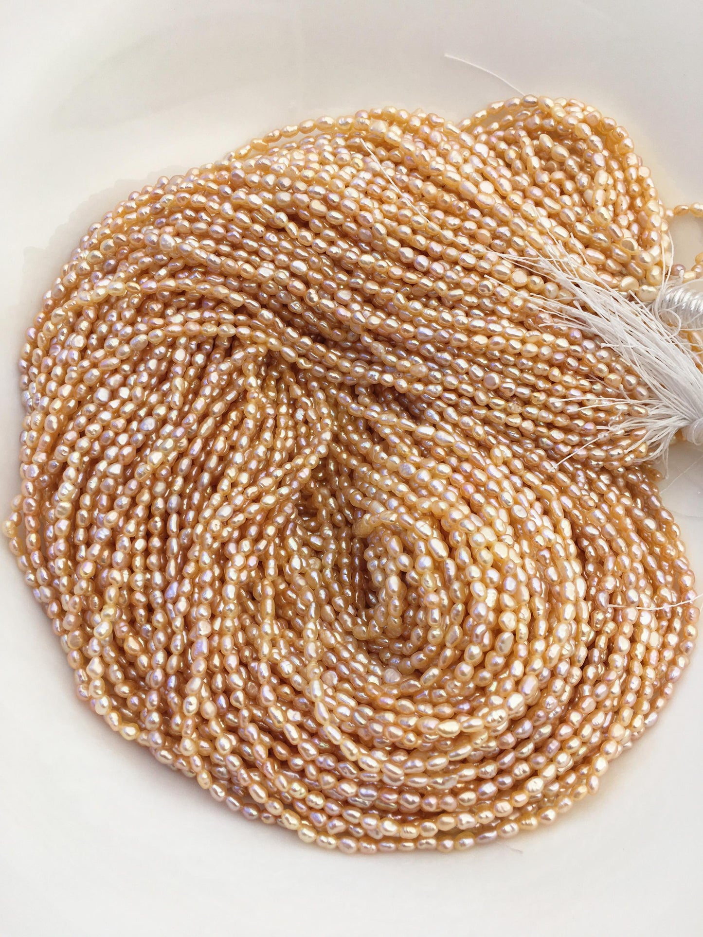 AAA 2.5-3.1mm orange pink nugget seed pearls,irregular nugget freshwater pearl strand,cheap price,pearl factory china,LM2-3A-23