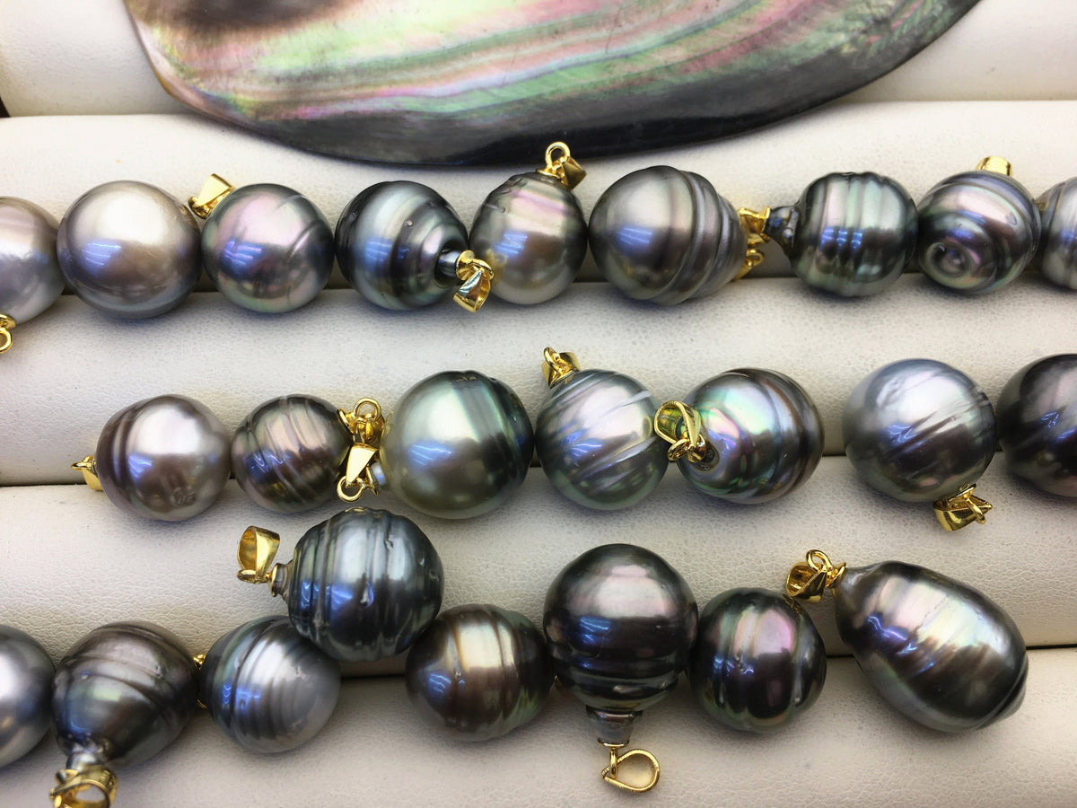 1pc 11-14mm Mix Color Baroque Drop Tahitian sea pearl pendant,S925 Sterling silver pendant,NC1-T28