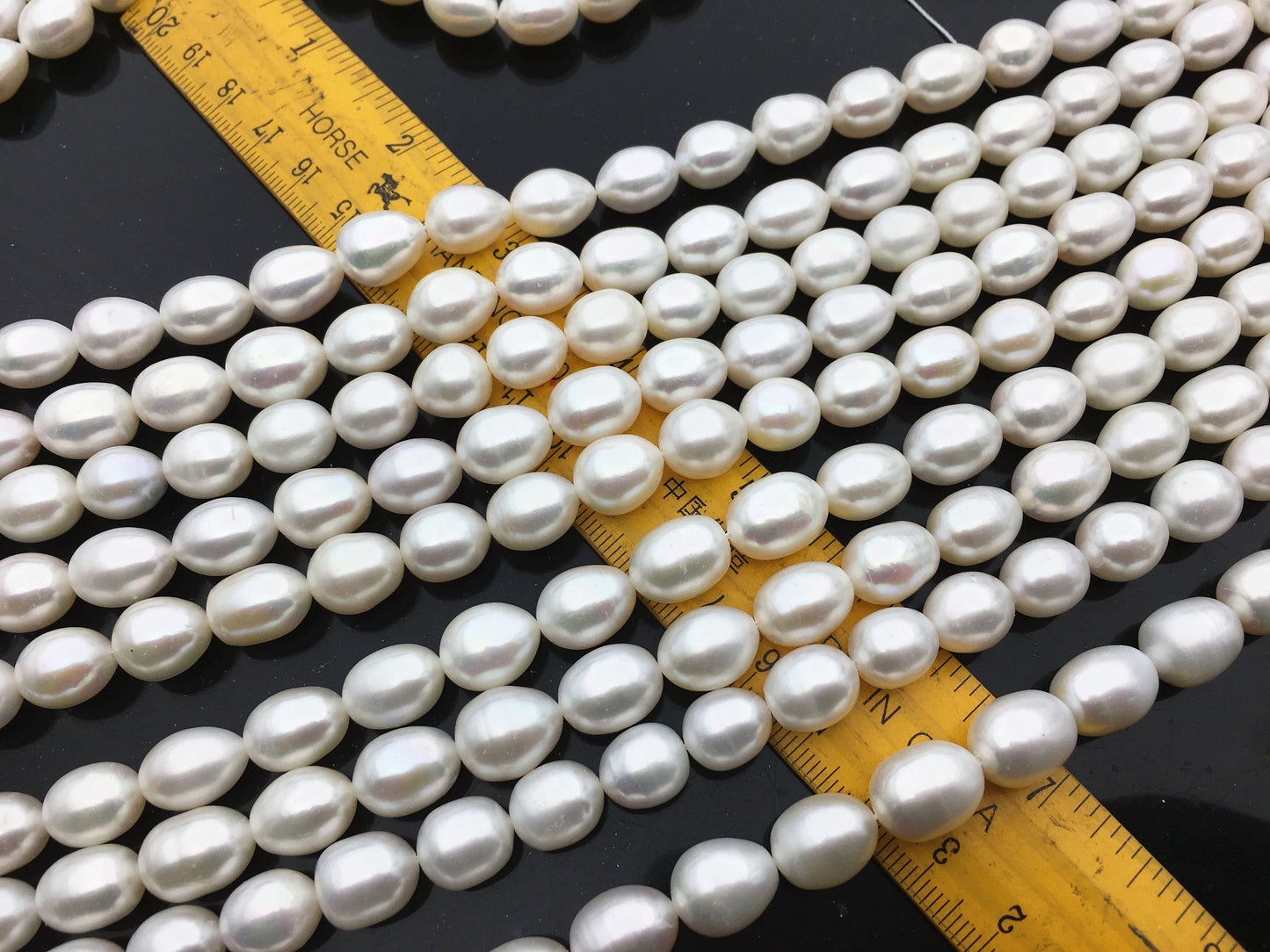 AA+ 9.4-10.4mm*11.5-13mm Oval Freshwater pearls,diy pearl beads,white rice pearl,LR10-2A-7