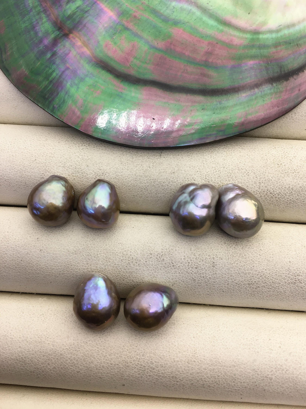 5pairs AAA 10-11mm Gray Bronze baroque drop edison freshwater pearl Pair,no hole,ED11-3A-2-42