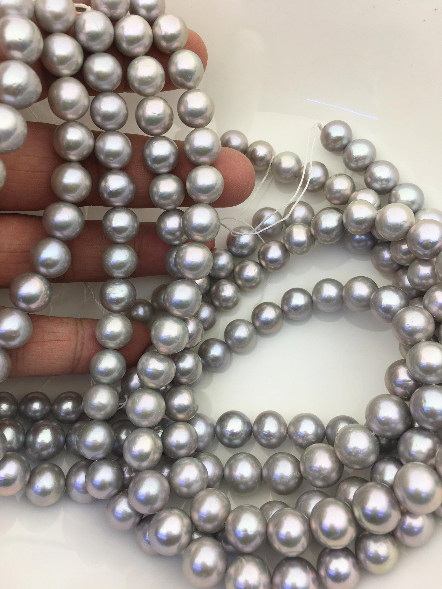 AA+ 10-12mm gray round freshwater pearls,loose pearl beads,round pearl string,pearl necklace DIY jewelry material,RP11-3A-12