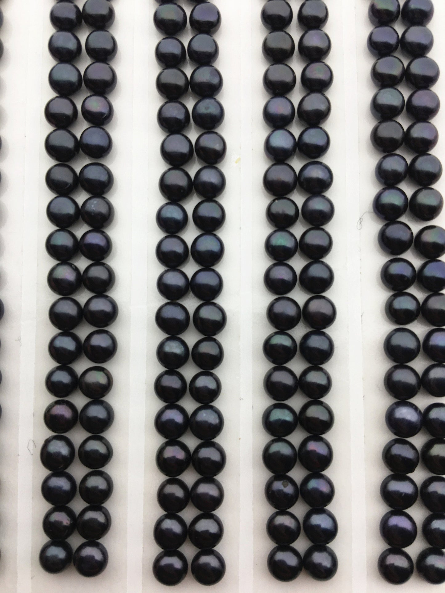 10 pairs AAA 4-4.5mm black button round pearls pairs,loose pearls,BTN4-4A-4