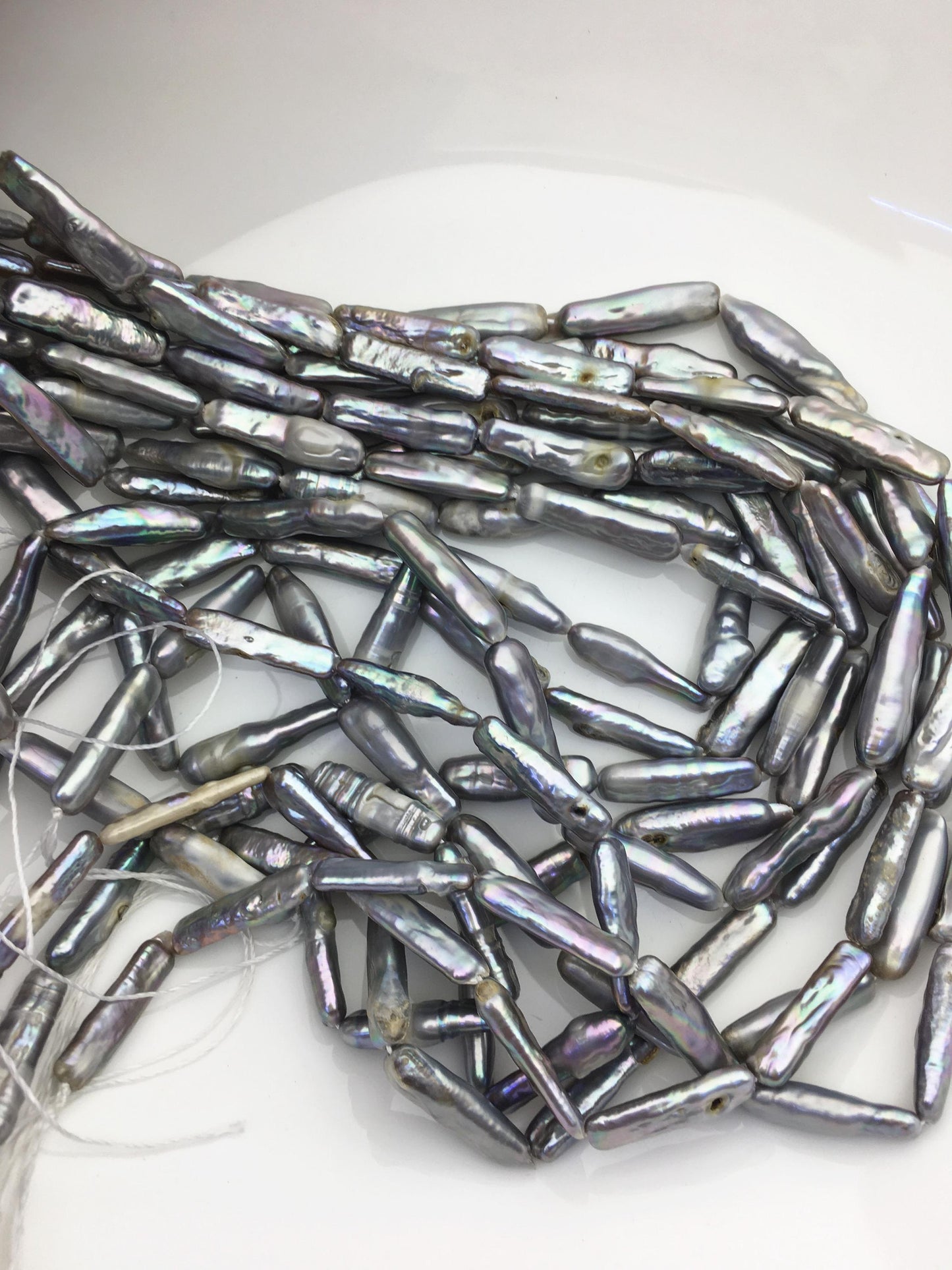 2 strands A 5-7mm gray rectangle pearls,ZS-80-25-21