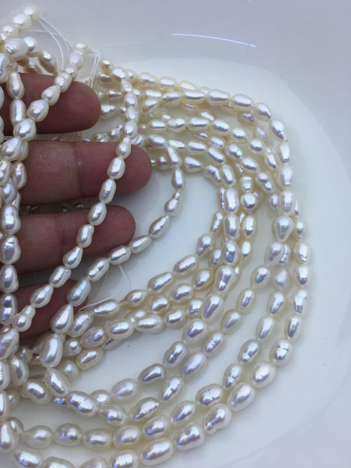 1 strands AAA 5-7mm white keshi Freshwater Pearl,ZS-200-7