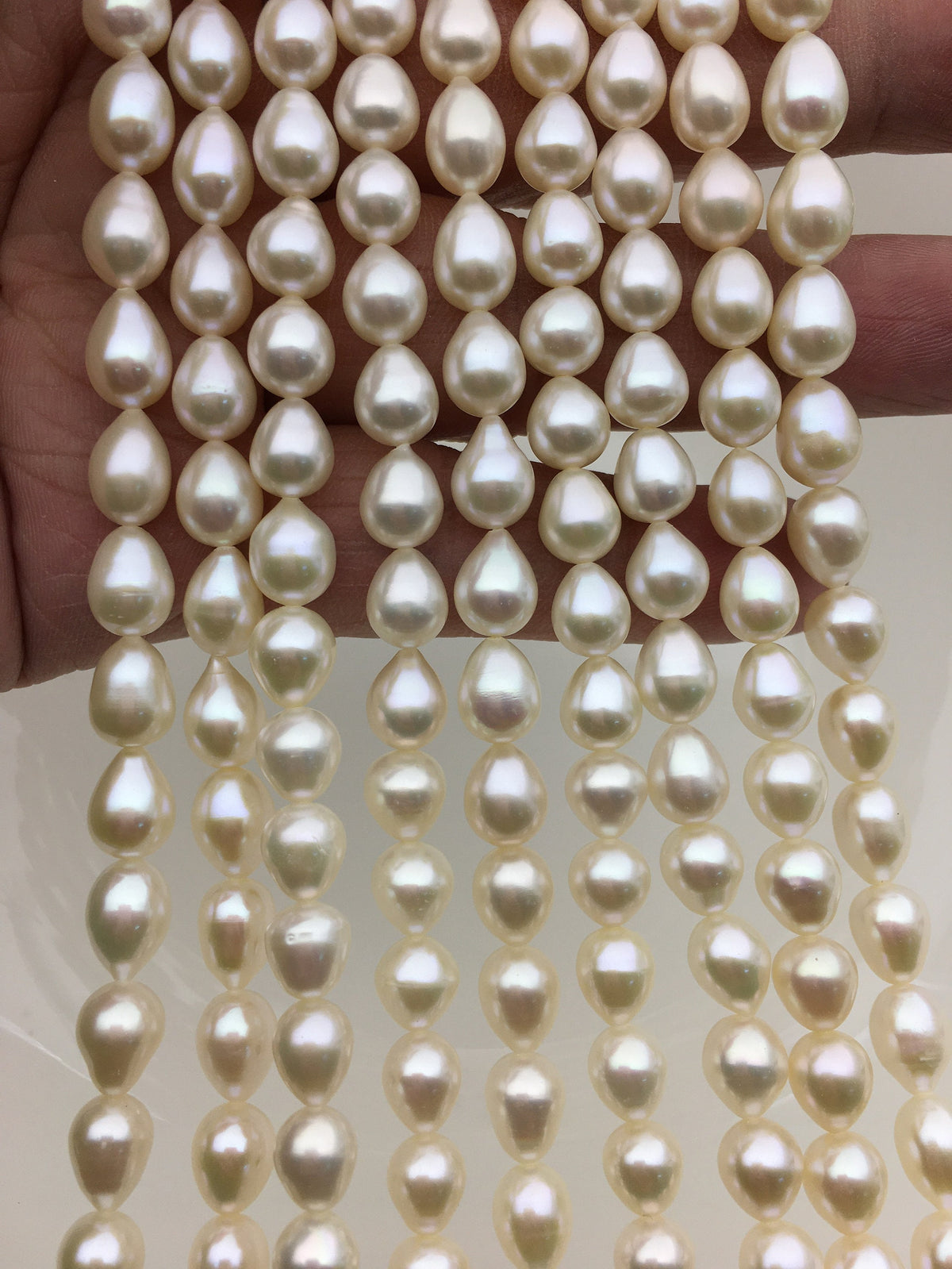 AAA 7-8mm*8-9mm white teardrop freshwater pearls,Cultured white freshwater pearls beads,pearl necklace,pearl wholesale,LR7-3A-71-3