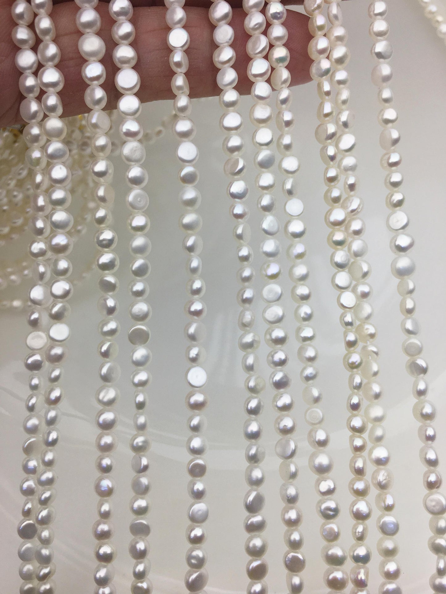 AAA 3-4mm Tiny white nugget freshwater pearls,irregular nugget freshwater pearl strand,LM3-3A-6