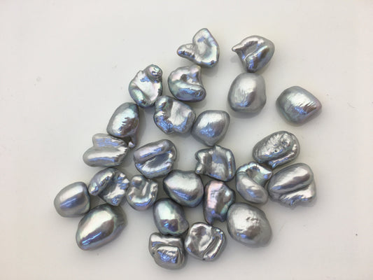 10pcs AAA 10-12mm Gray bowl Keshi freshwater pearls,no hole,ZS-127-3