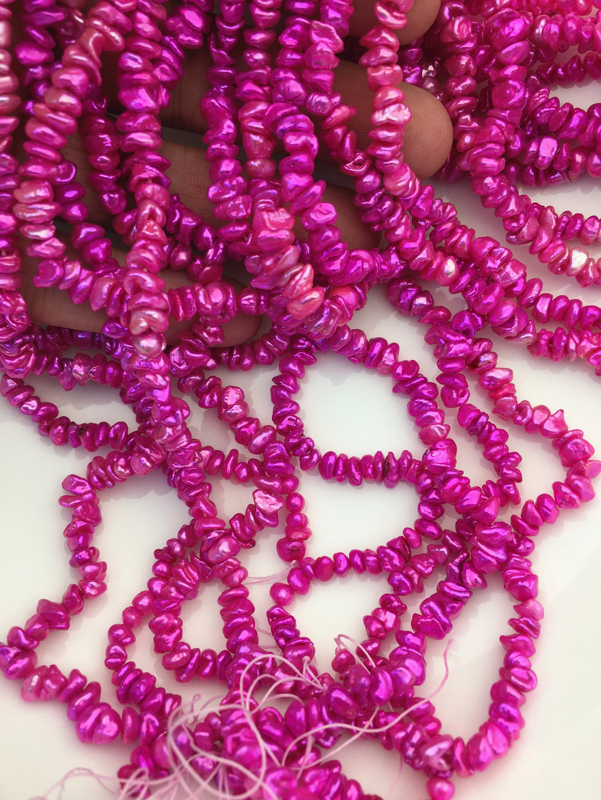 AA+ 5-6mm red Keshi pearls,Center drilled,ZS-128-39