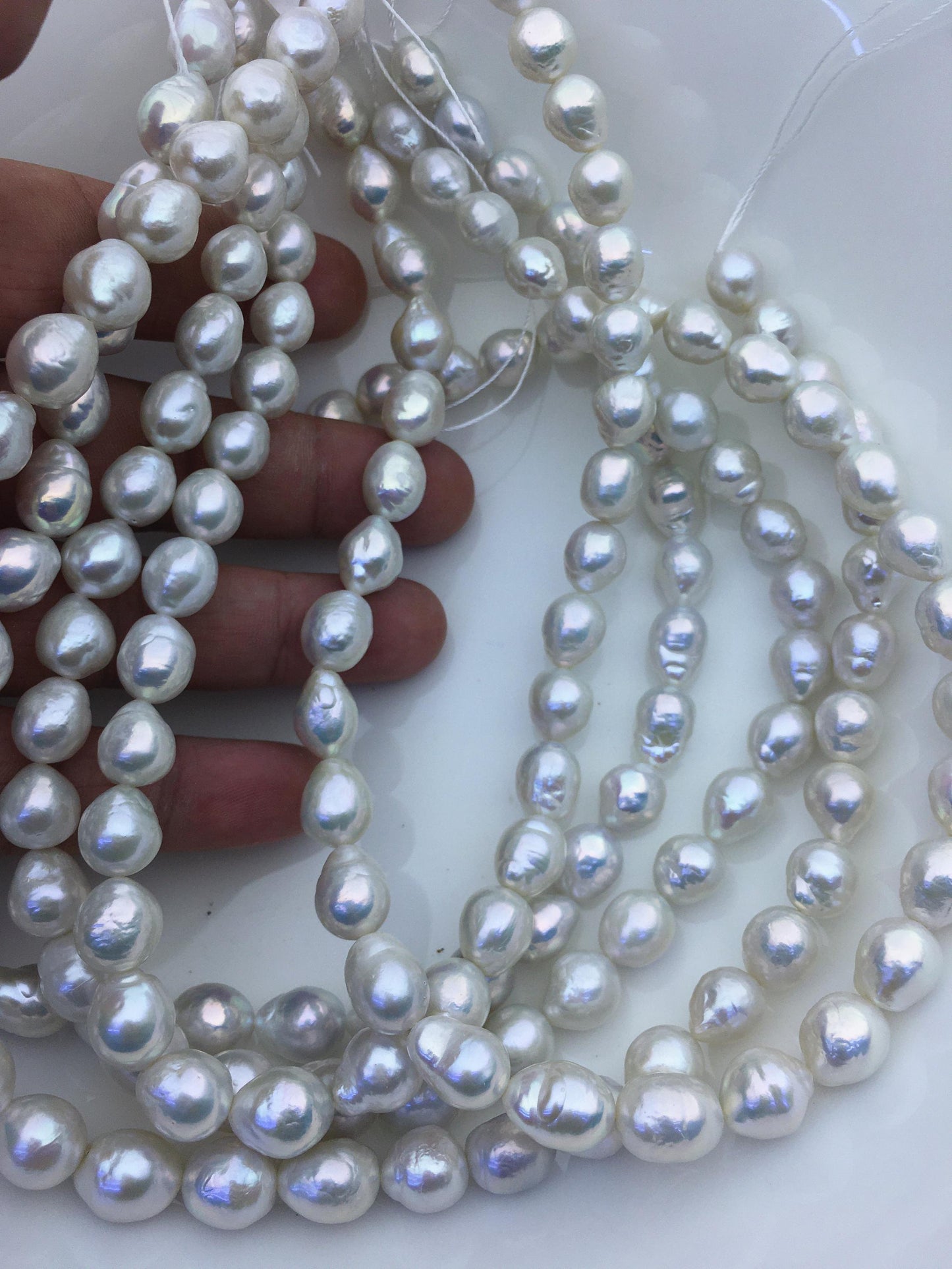 AA+ 9-11mm white drop Edison Freshwater Pearl,ED12-2A-5-66