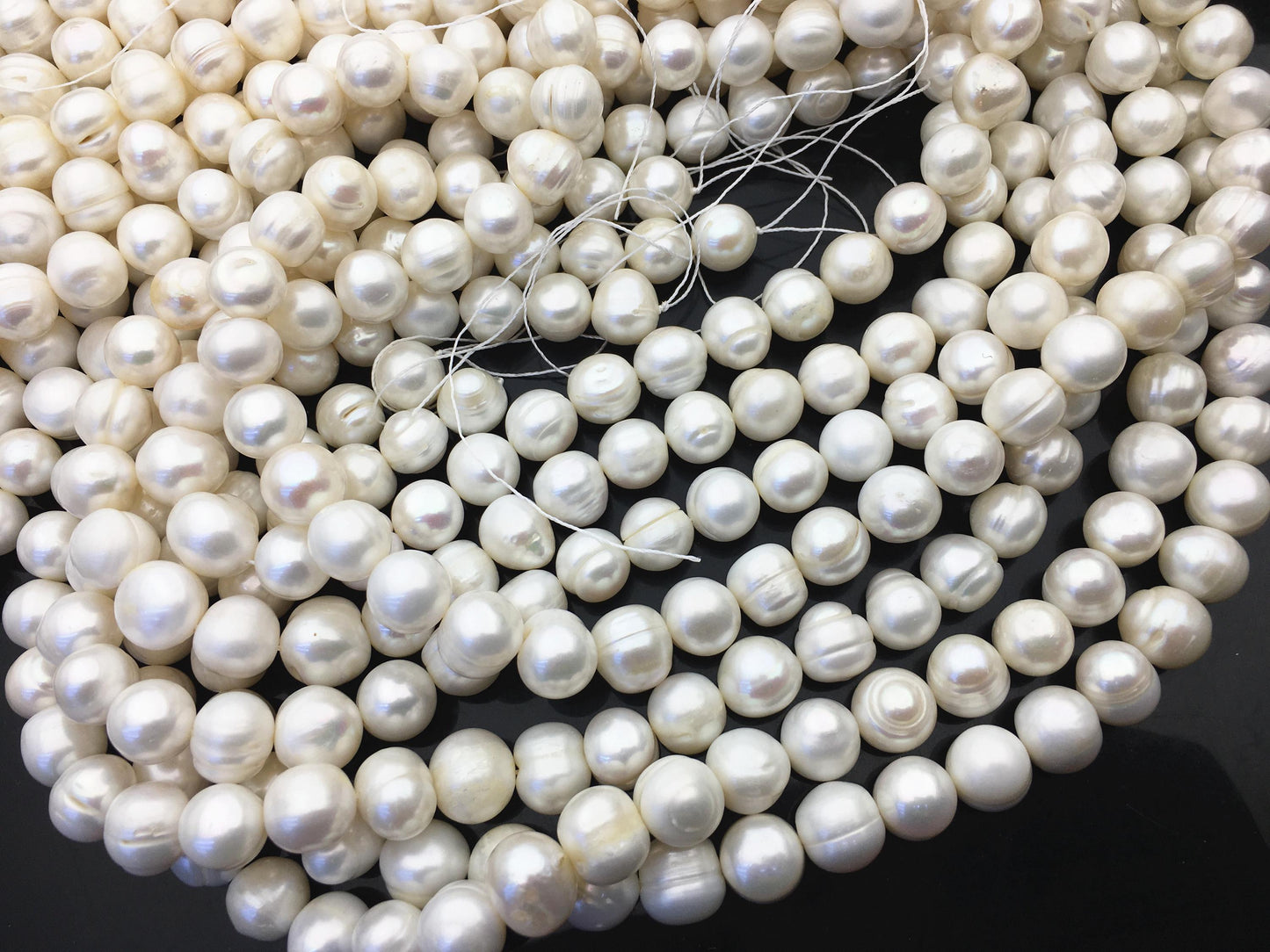 AA 11.3-12.3mm White Big Potato freshwater pearls,White freshwater pearl, pearl strand,big hole pearls, pearls for leather,CR12-2A-7