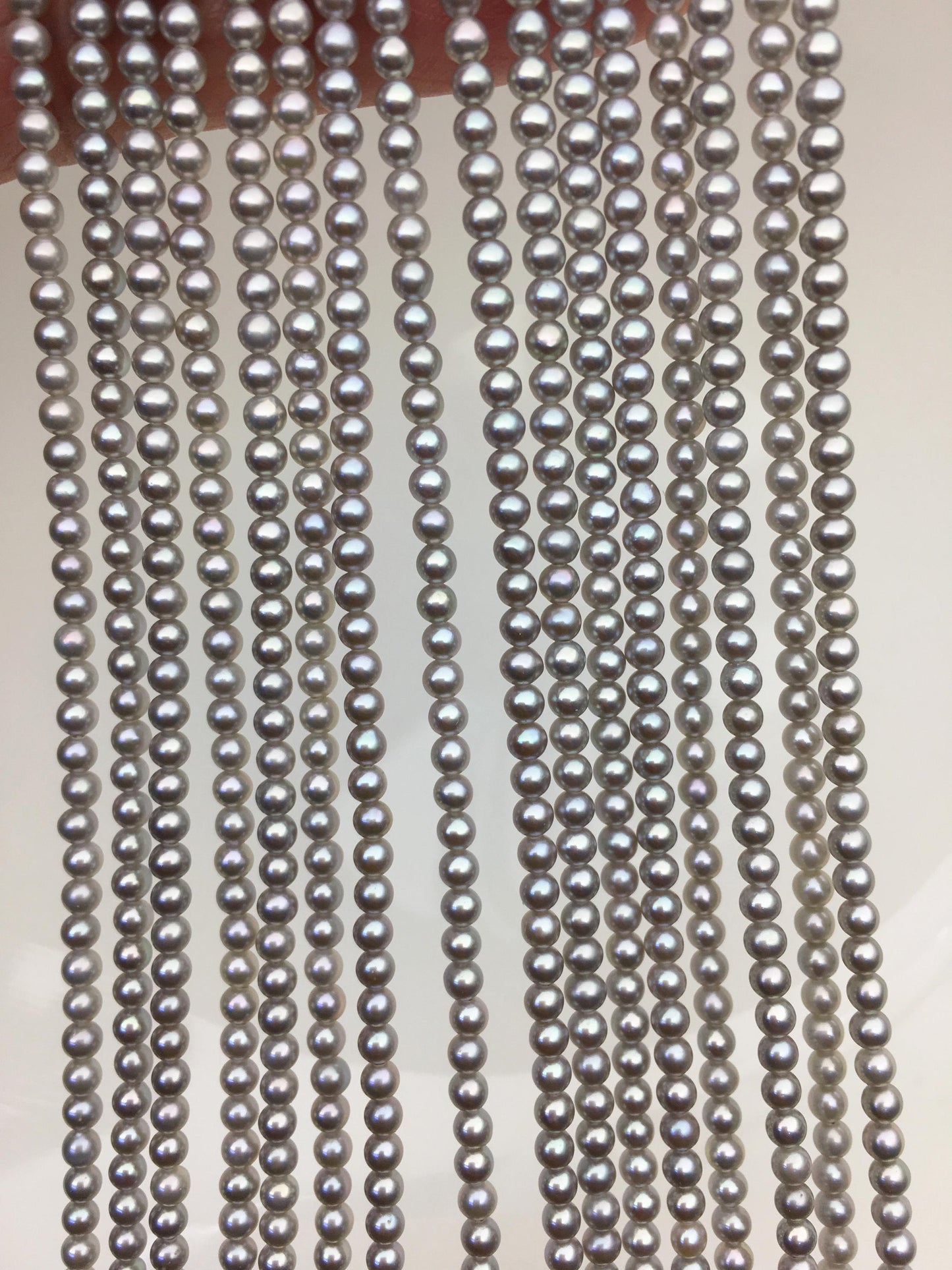 AAA 2.5-3mm tiny gray round freshwater pearls,Rondelle pearl Beads,gray freshwater pearl,loose strands,RP2-3A-19