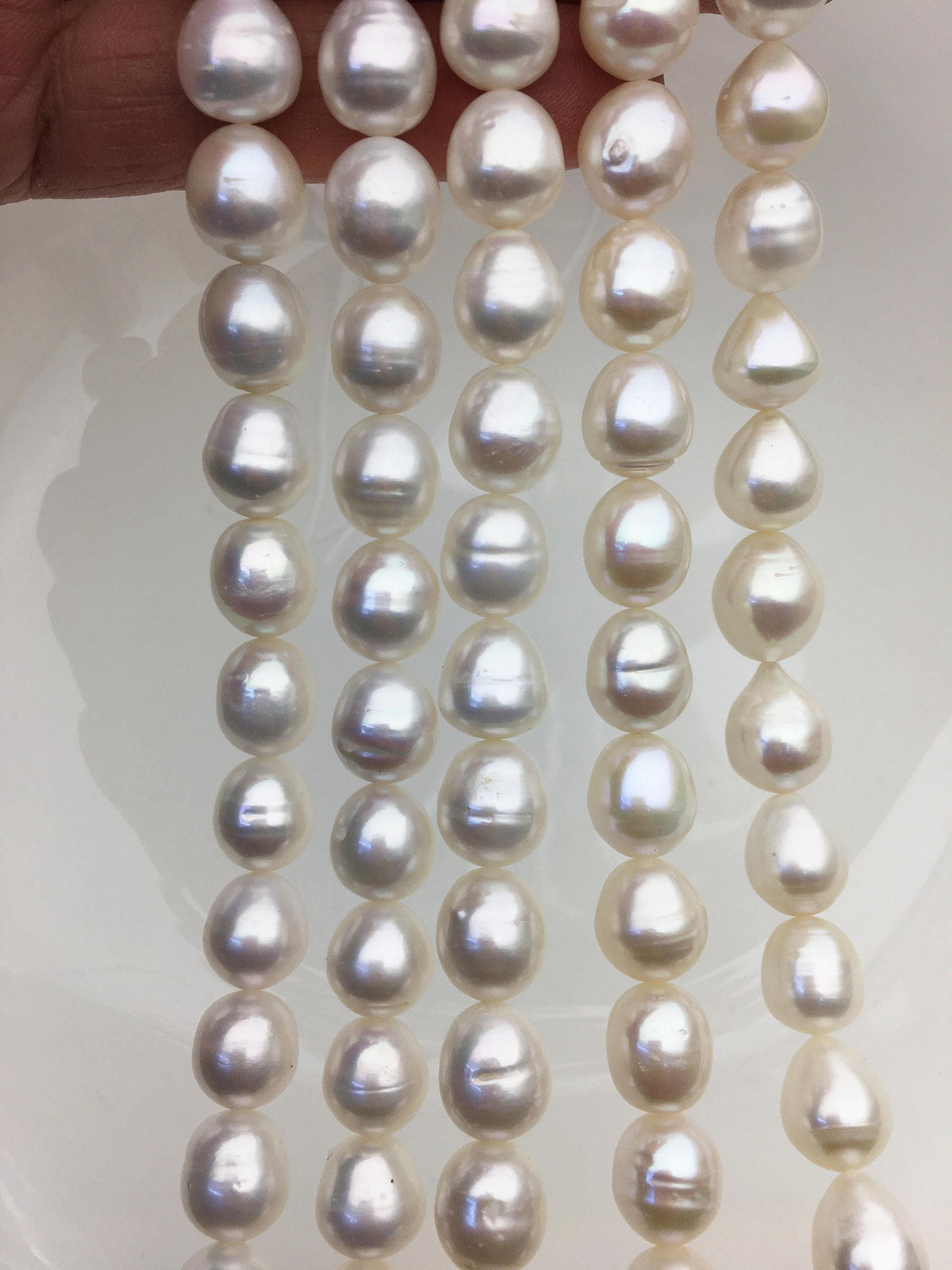AA+ 10-11mm white rice freshwater pearls,LR11-T3
