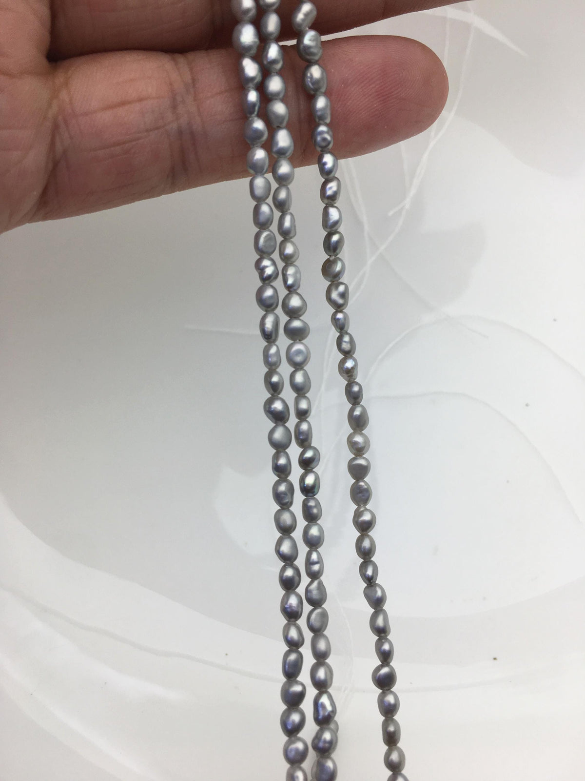 3 strands AA+ 2.5-3mm gray nugget seed pearls,irregular nugget freshwater pearl strand,cheap price,pearl factory china,LM2-T1