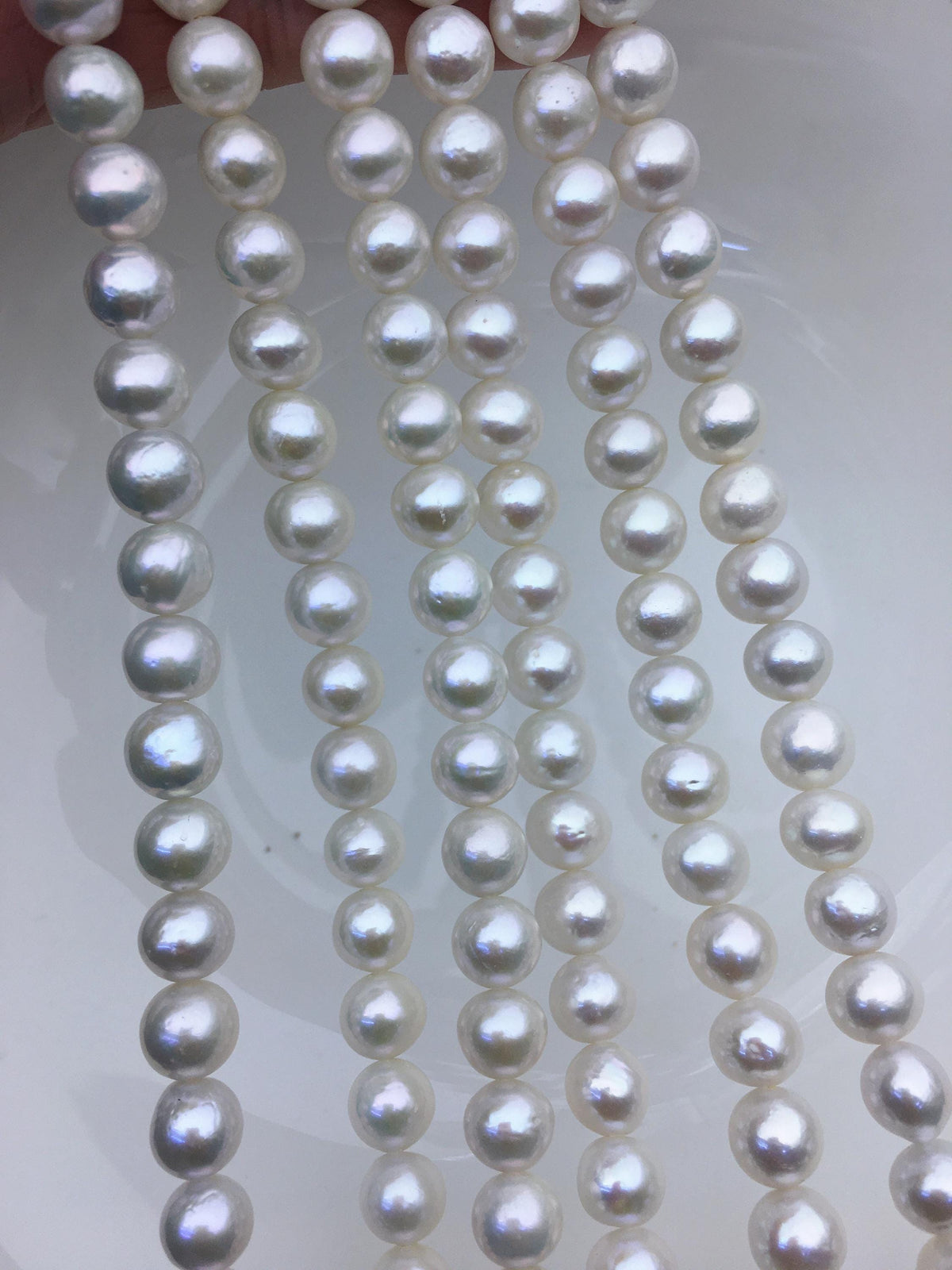 AA+ 8-10mm white near round Edison Freshwater Pearl,ED10-2A-2-54